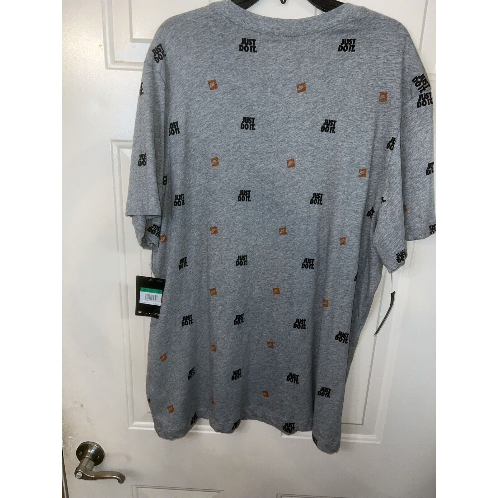 Nike Nike Shirt Graphic Tee Gray 2XL Just Do It Swoosh Orange New Size US XL / EU 56 / 4 - 6 Thumbnail