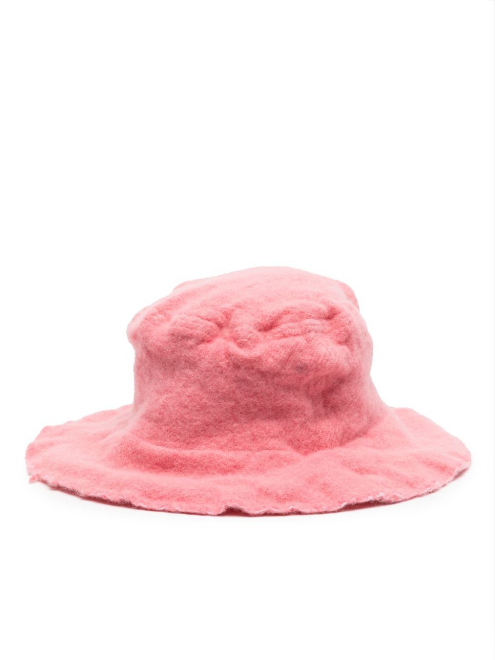 o1mle1224 Size : OS/Wool Bucket Hat / Cap in Pink