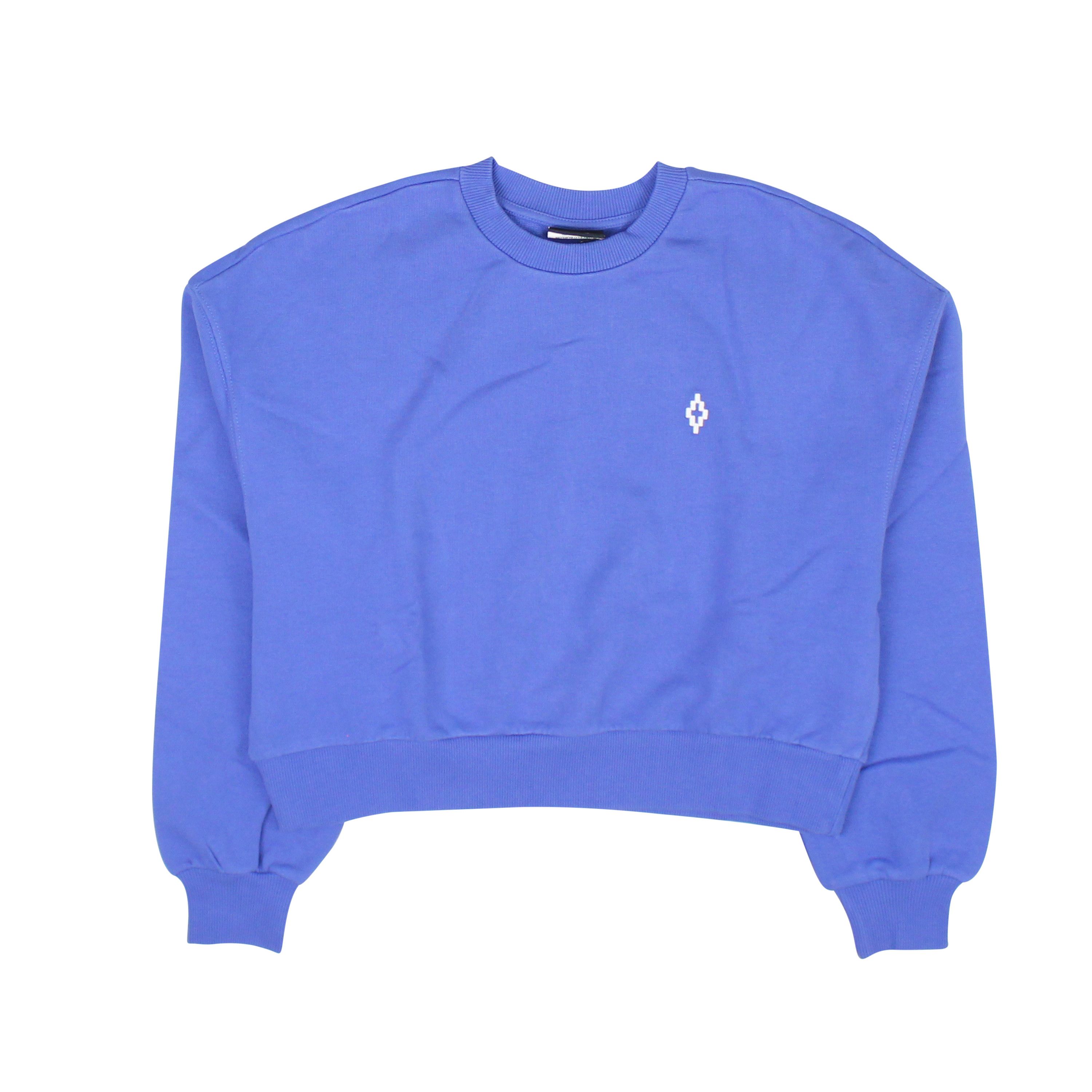 image of Marcelo Burlon Blue Patch Regular Crewneck Size M, Women's