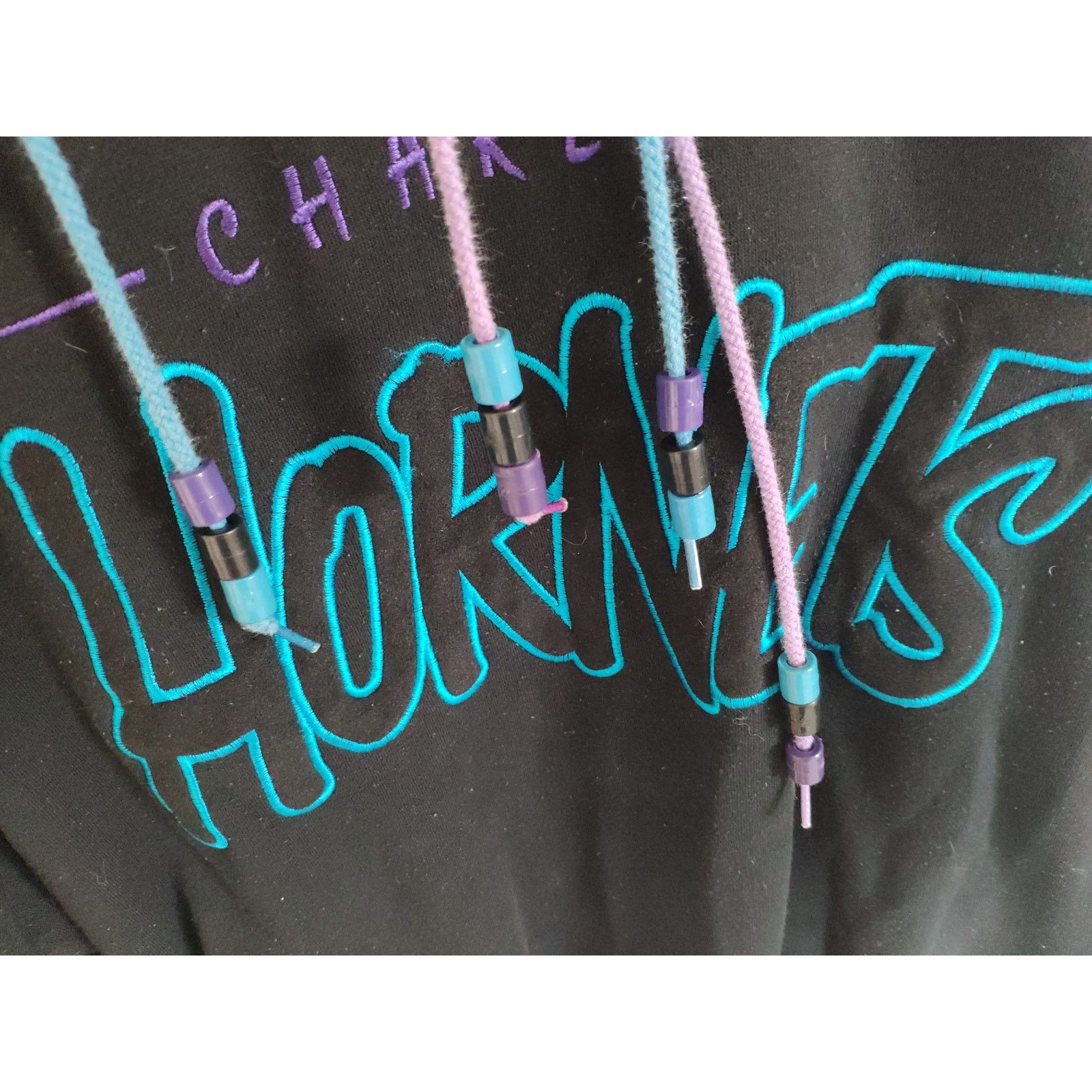 Starter 90s Starter Charlotte Hornets Double Hood Pullover LARGE Size US L / EU 52-54 / 3 - 5 Thumbnail