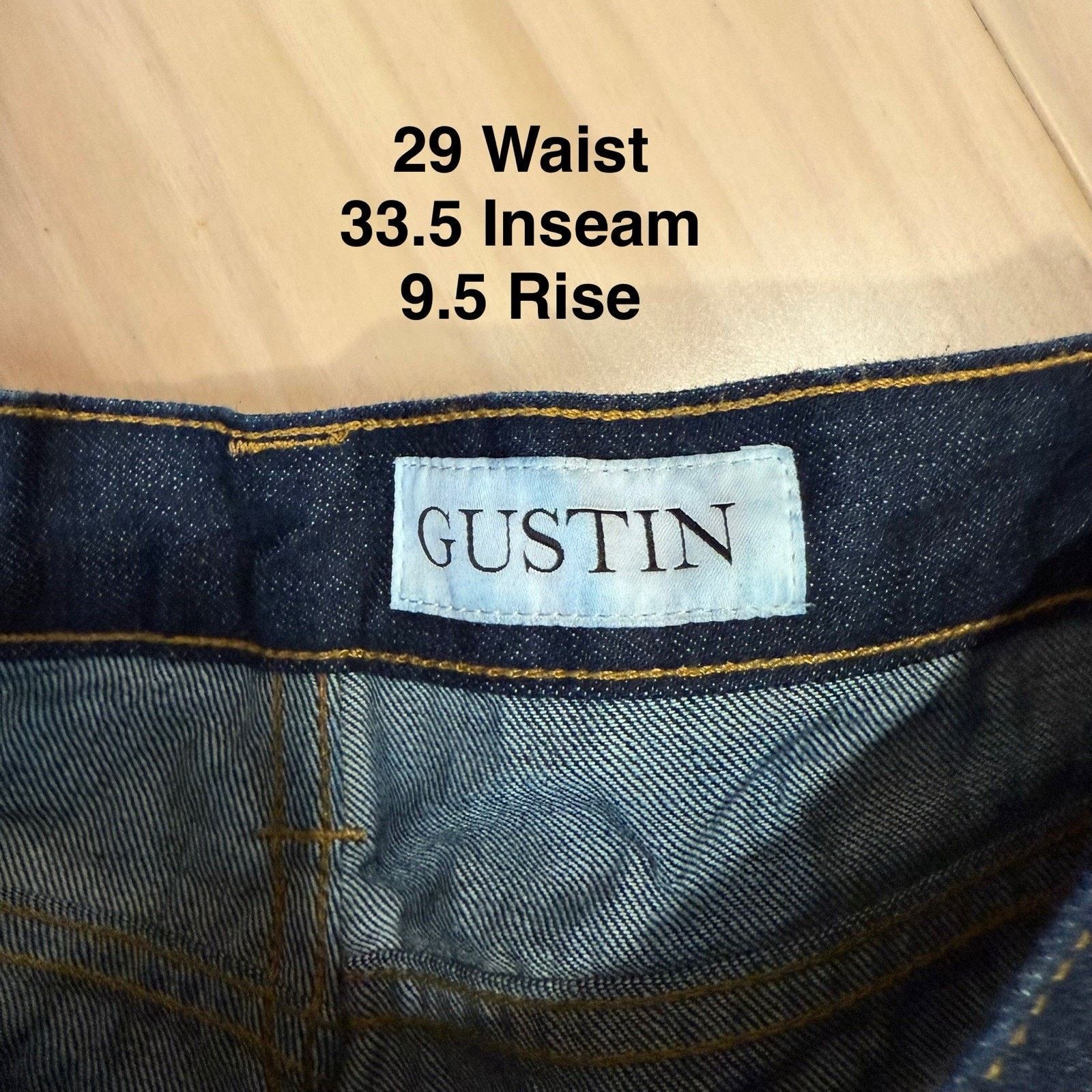Gustin Gustin Selvedge Jeans Blue Dark Wash Slim Denim Minimalist Size US 29 - 6 Thumbnail