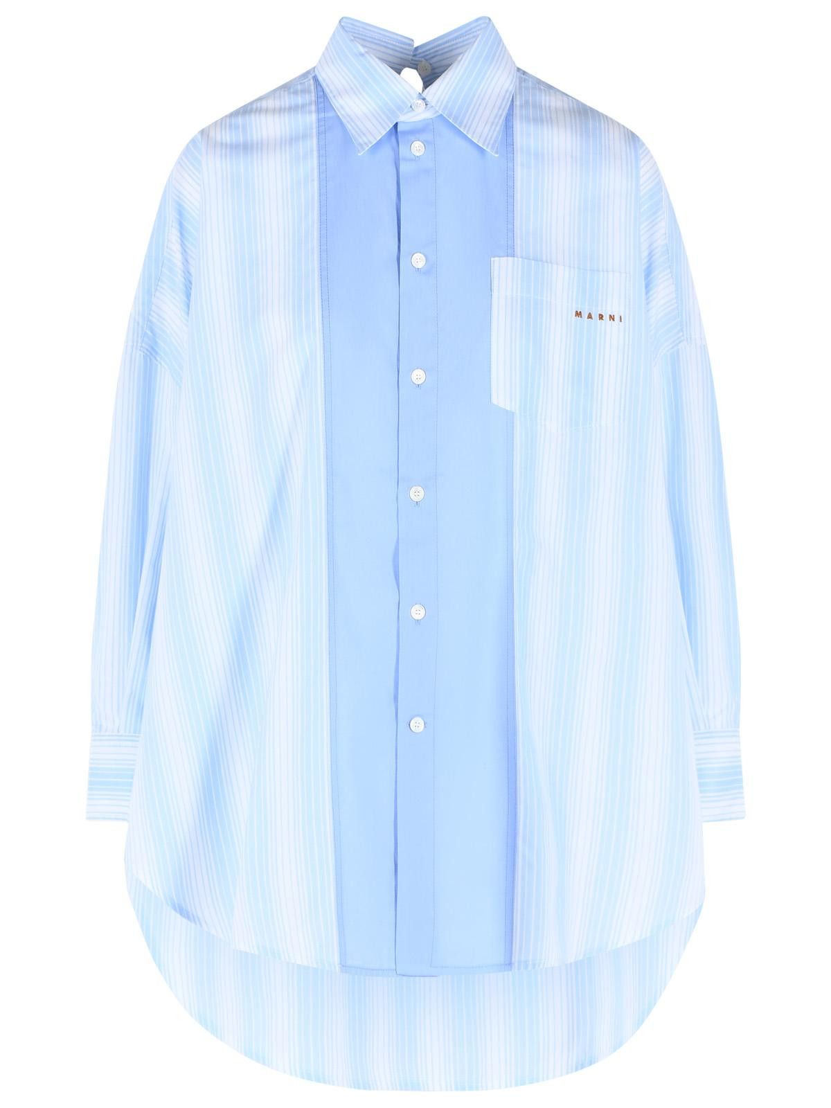 Marni MARNI Light Blue Cotton Poplin Shirt Size XS / US 0-2 / IT 36-38 - 1 Thumbnail