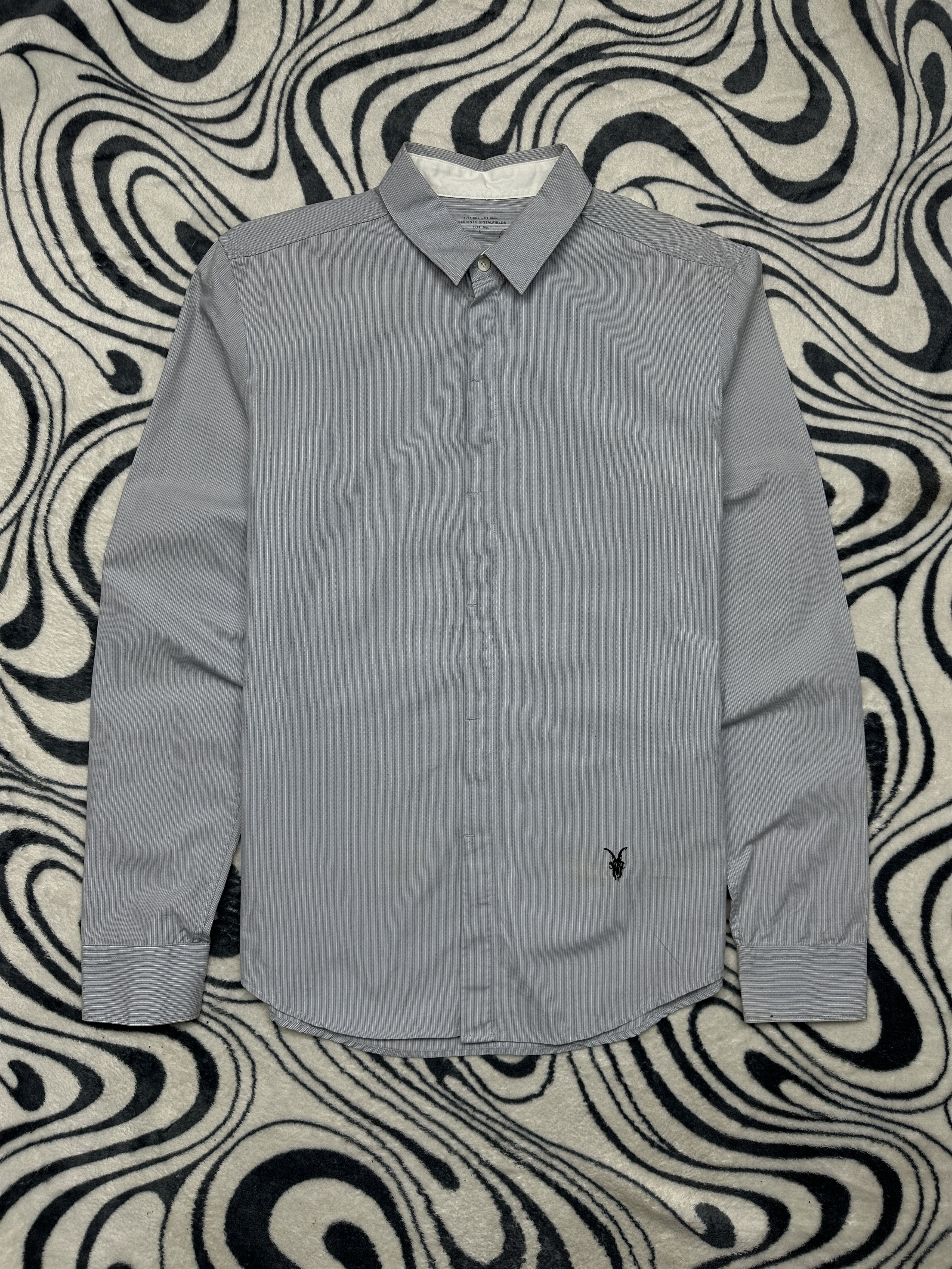 Allsaints AllSaints Mens Aubrey Long Sleeve Striped Shirt Size US M / EU 48-50 / 2 - 1 Thumbnail
