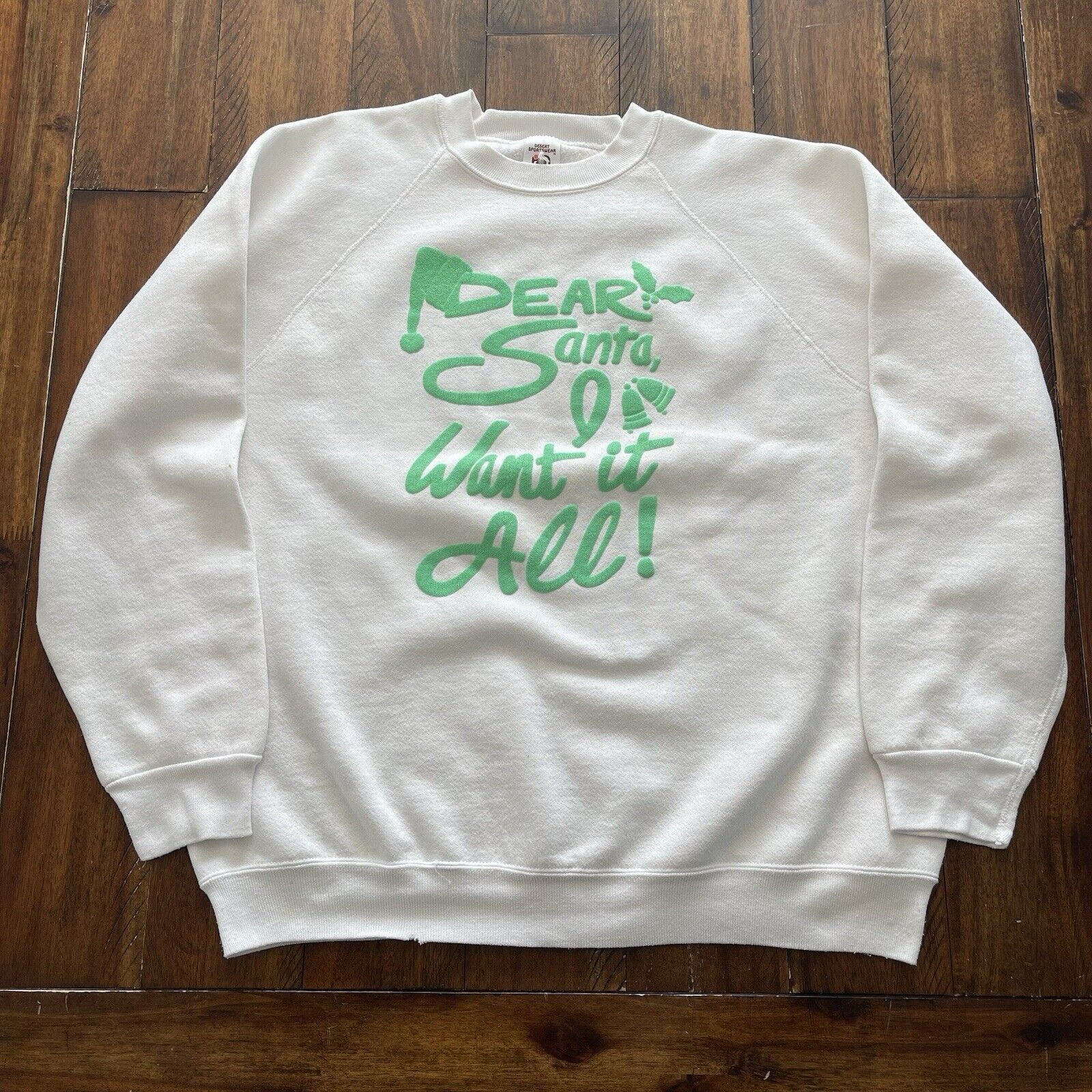Vintage Vtg Dear Santa I Want It All Christmas Sweatshirt XL USA Size US XL / EU 56 / 4 - 2 Thumbnail