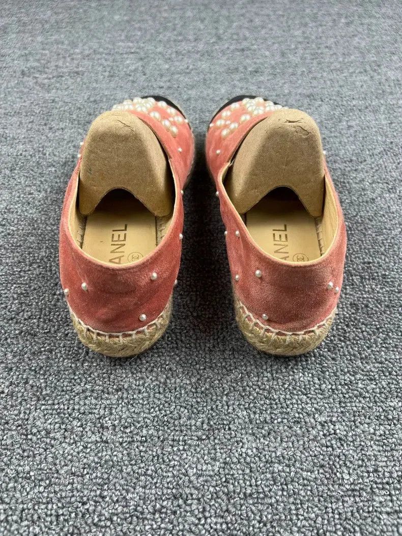 Chanel Chanel Pink Pearl Espadrille Fisherman Shoes. Size US 5 / EU 37 - 4 Thumbnail