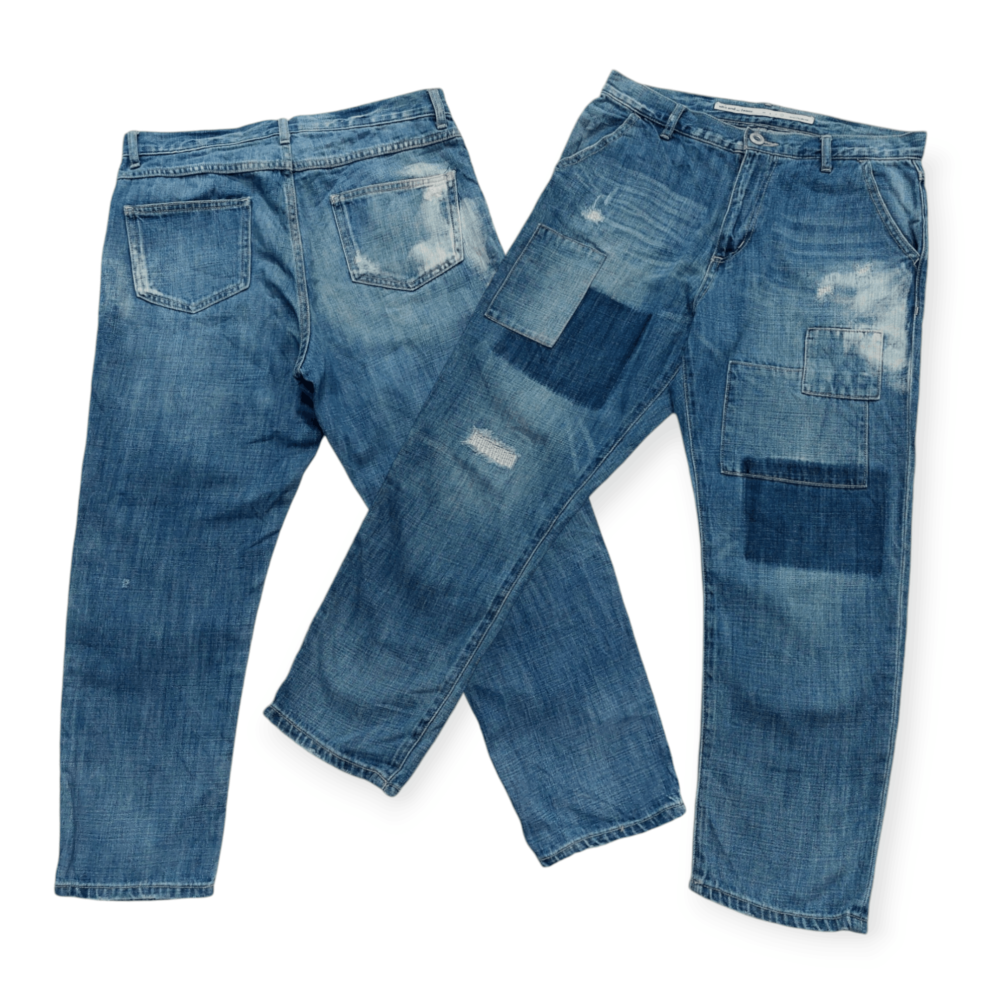 Vintage Japanese Niko And ... Patchwork Denim Size US 31 - 1 Thumbnail