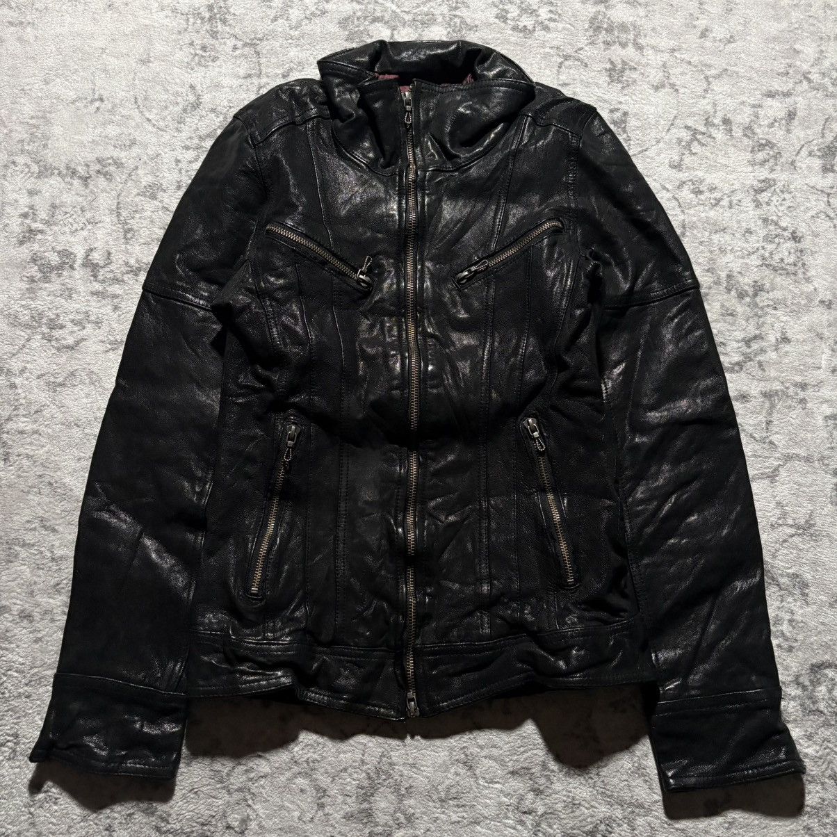 GOSTAR DE FUGA Fuga Mollino Spiral Zip Leather Jacket | Grailed
