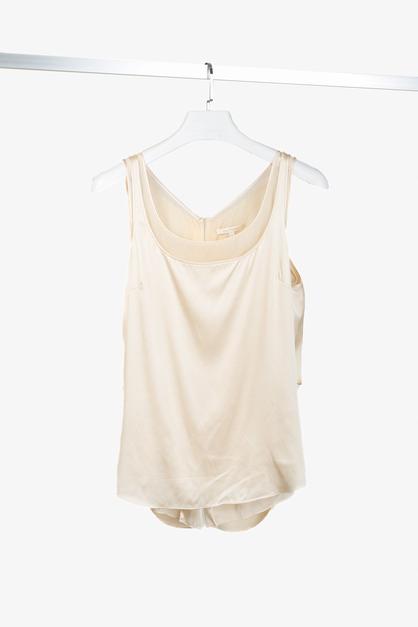 Zac Posen Layered Blush Silk Sleeveless Blouse