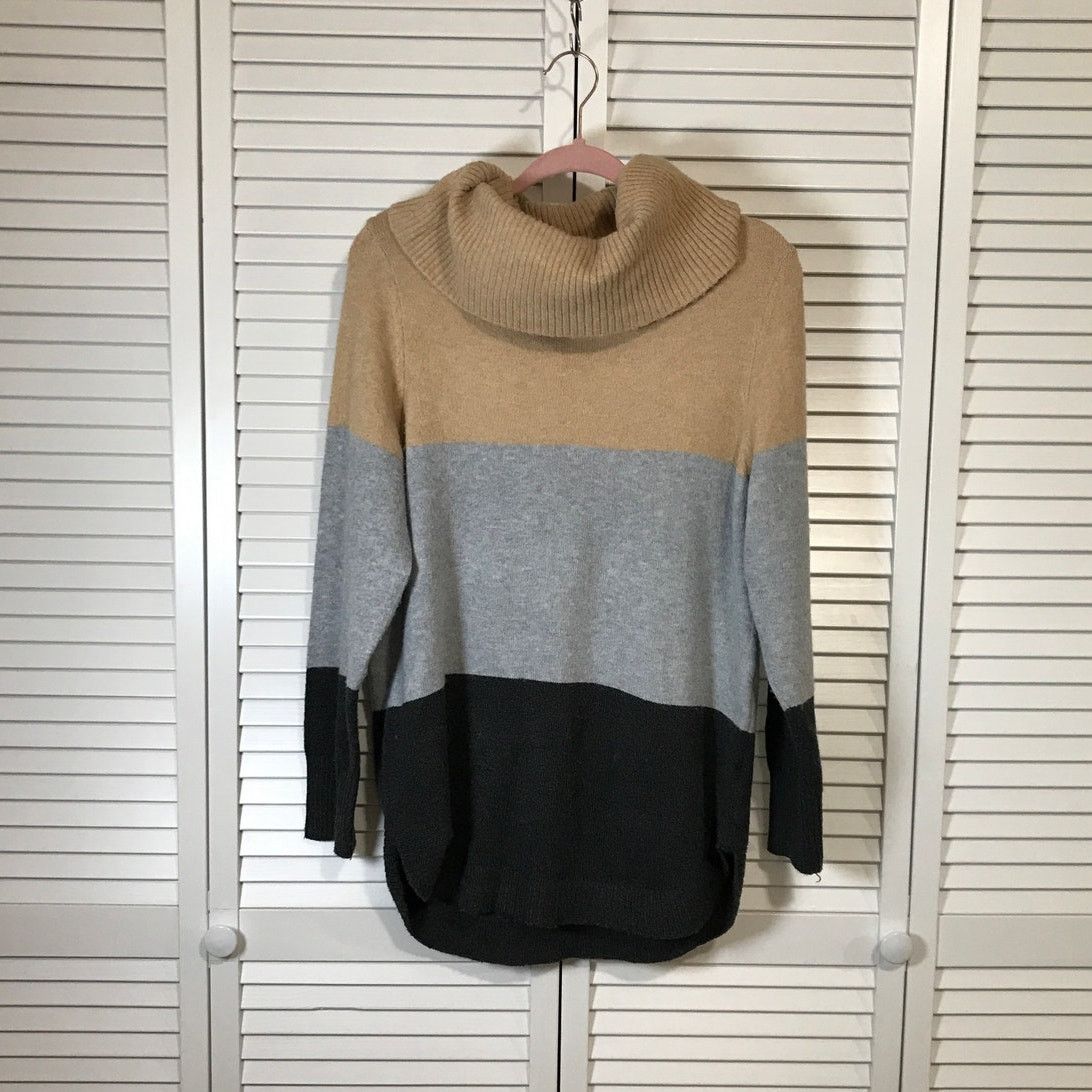 St. Johns Bay St John’s Bay Striped High Neck Long Sleeve Sweater L Size L / US 10 / IT 46 - 1 Thumbnail