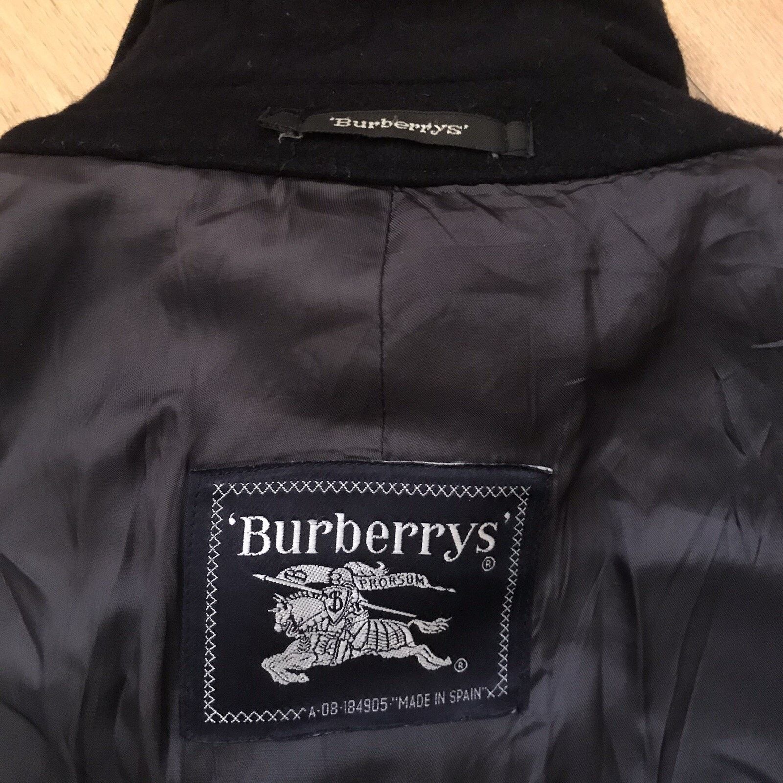 Burberry vintage burberry coat jacket wool overcoat men's blue navy Size US M / EU 48-50 / 2 - 10 Thumbnail