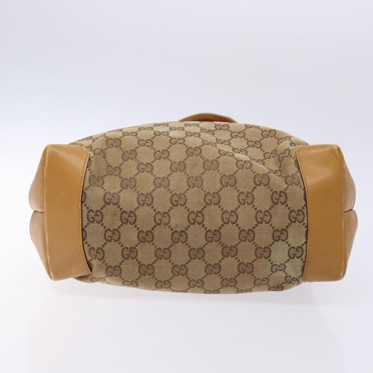 Gucci GUCCI GG Canvas Tote Bag Beige Silver 019 019 Size ONE SIZE - 9 Thumbnail