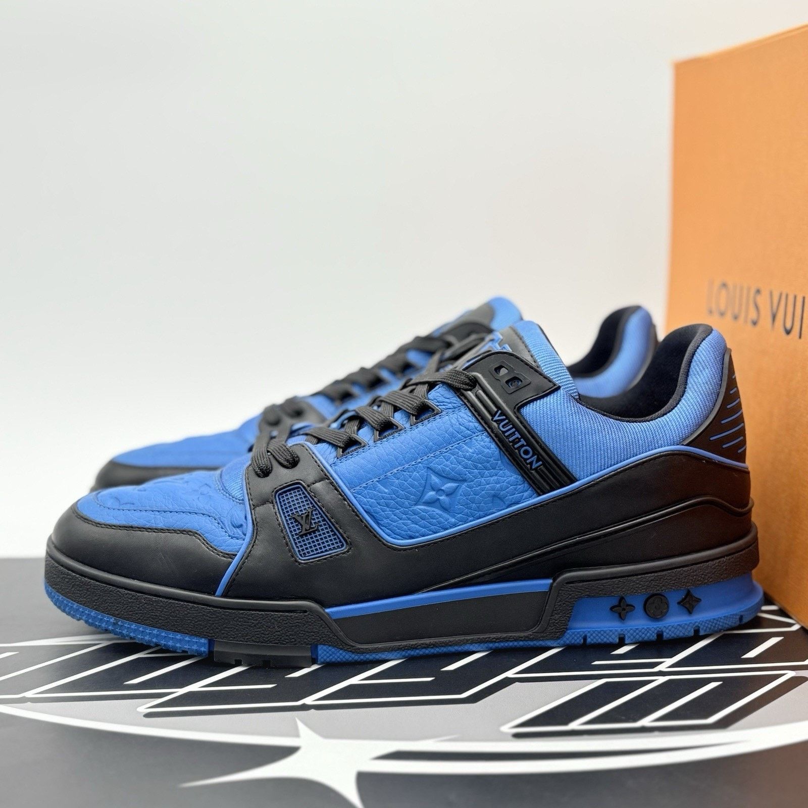 Louis Vuitton 12-12.5 US Louis Vuitton Trainer ' Black Blue ' | GREAT COND Size US 12 / EU 45 - 1 Thumbnail