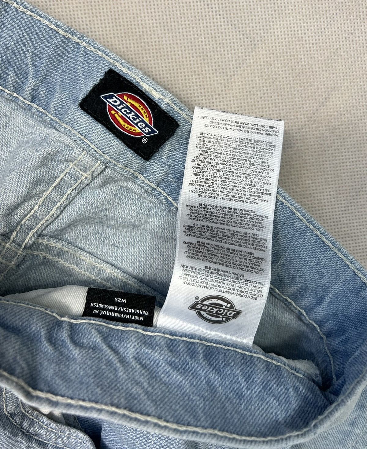 Dickies Pants Dickie Single Knee Baby Blue Jeans Size 25" / US 0 / IT 36 - 3 Thumbnail