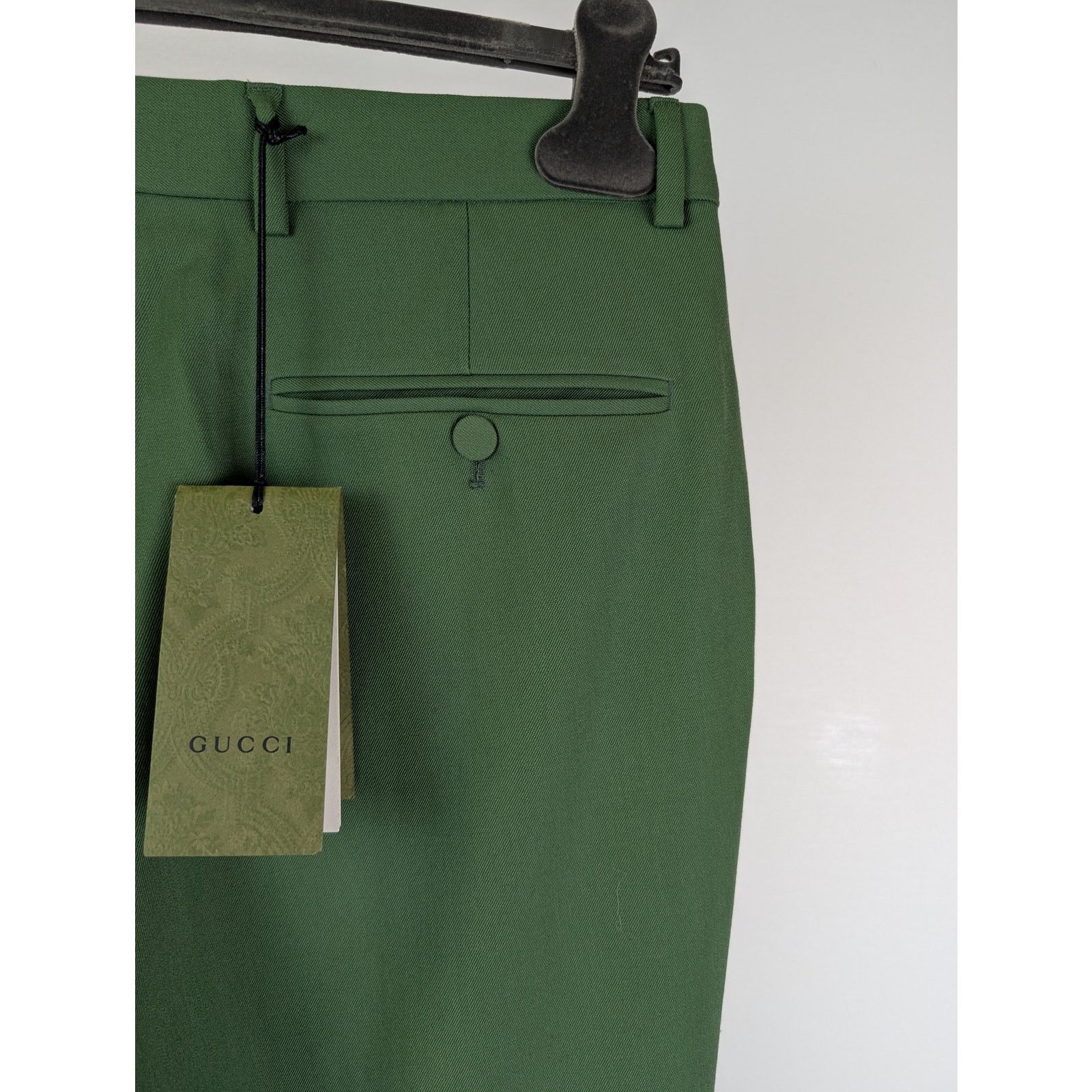 Gucci o1rshd1 Q:2/ Aria Pant English Wool Gabardine Pants in Green Size US 32 / EU 48 - 10 Thumbnail