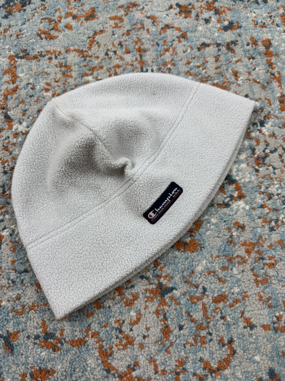 Champion × Vintage Vintage 90s Champion fleece Sherpa beanie logo hat Size ONE SIZE - 2 Thumbnail