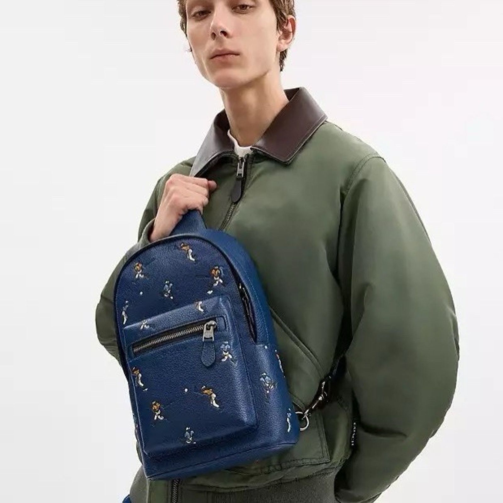 Coach NWT Coach MEN'S West Pack Star/Baseball CAX48 Deep Blue Size ONE SIZE - 10 Thumbnail