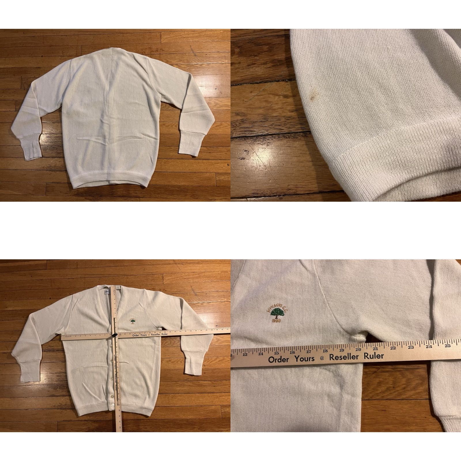 Vintage VINTAGE Pickering Wykagyl Country Club Golf Cardigan Sweater Men’s Small White Cardigan Knit Logo Embroidered City Dad Outdoor Preppy Sports Golf Size US S / EU 44-46 / 1 - 8 Thumbnail