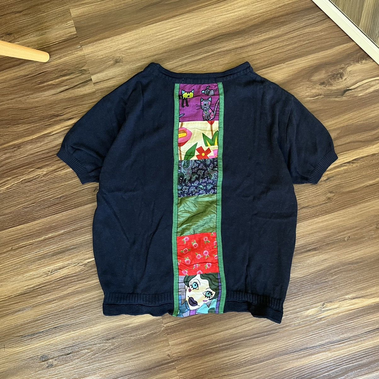 Japanese Brand 2000s Olleborebla avant garde knit shirt Size M / US 6-8 / IT 42-44 - 1 Thumbnail