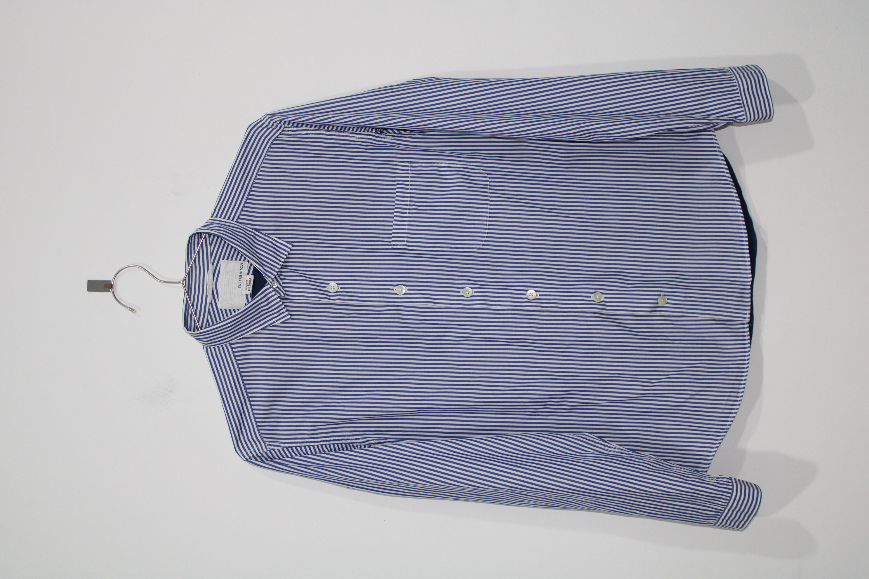 Nanamica Nanamica Blue Stripes Long Sleeve Shirt | Grailed