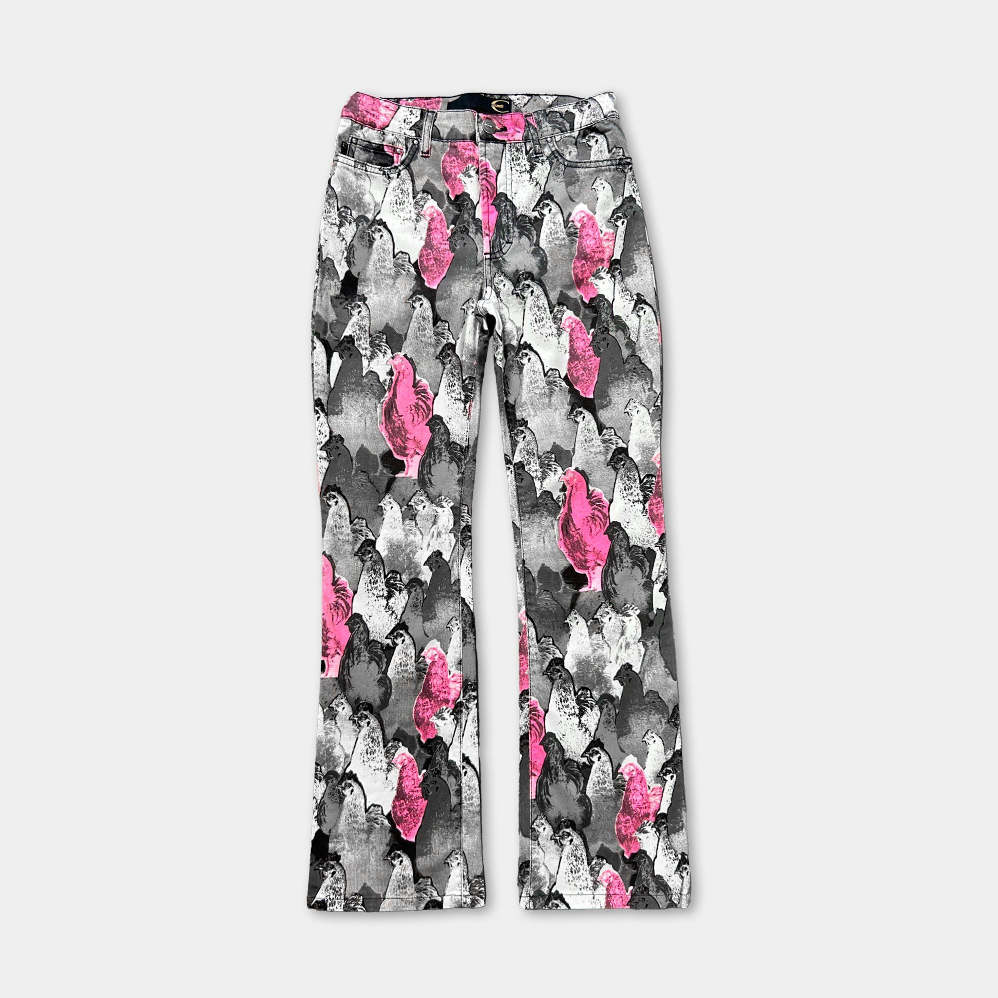Just Cavalli Just Cavalli 00's Pink Black Silhouette Jeans Size 26" / US 2 / IT 38 - 1 Thumbnail