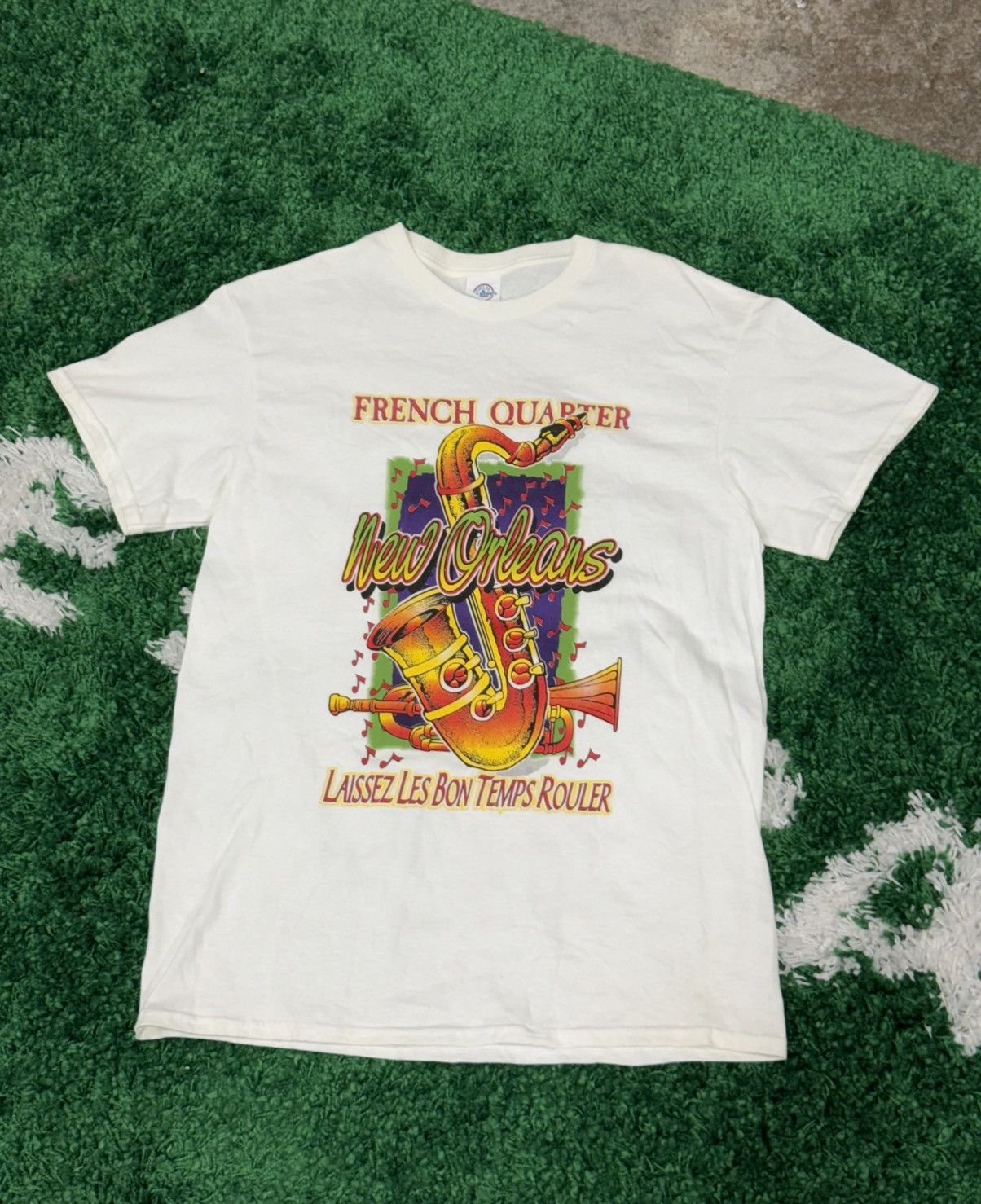 Vintage New Orleans French Quarter Tee White Delta Pro Weight Medium Size US M / EU 48-50 / 2 - 1 Thumbnail