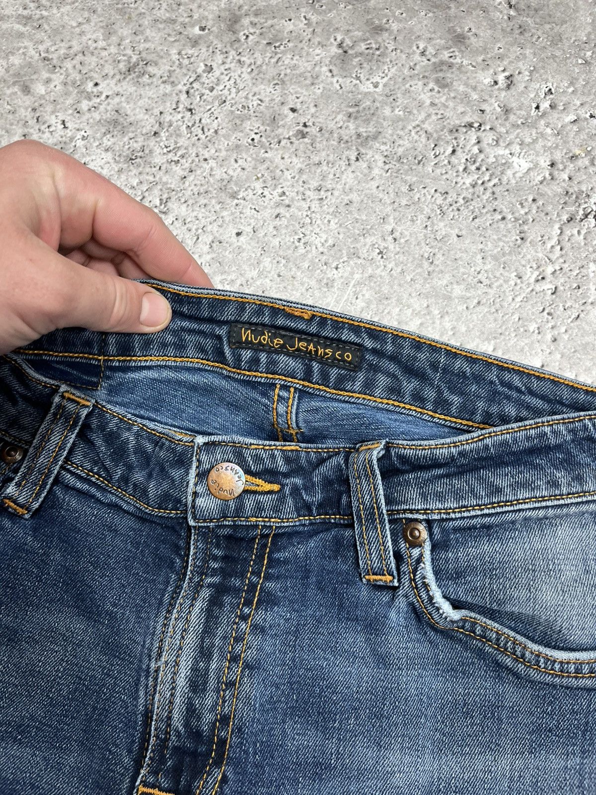 Nudie Jeans Nudie Jeans Skinny Fit Organic Denim Jeans W33 L30 Blue Size US 33 - 9 Thumbnail