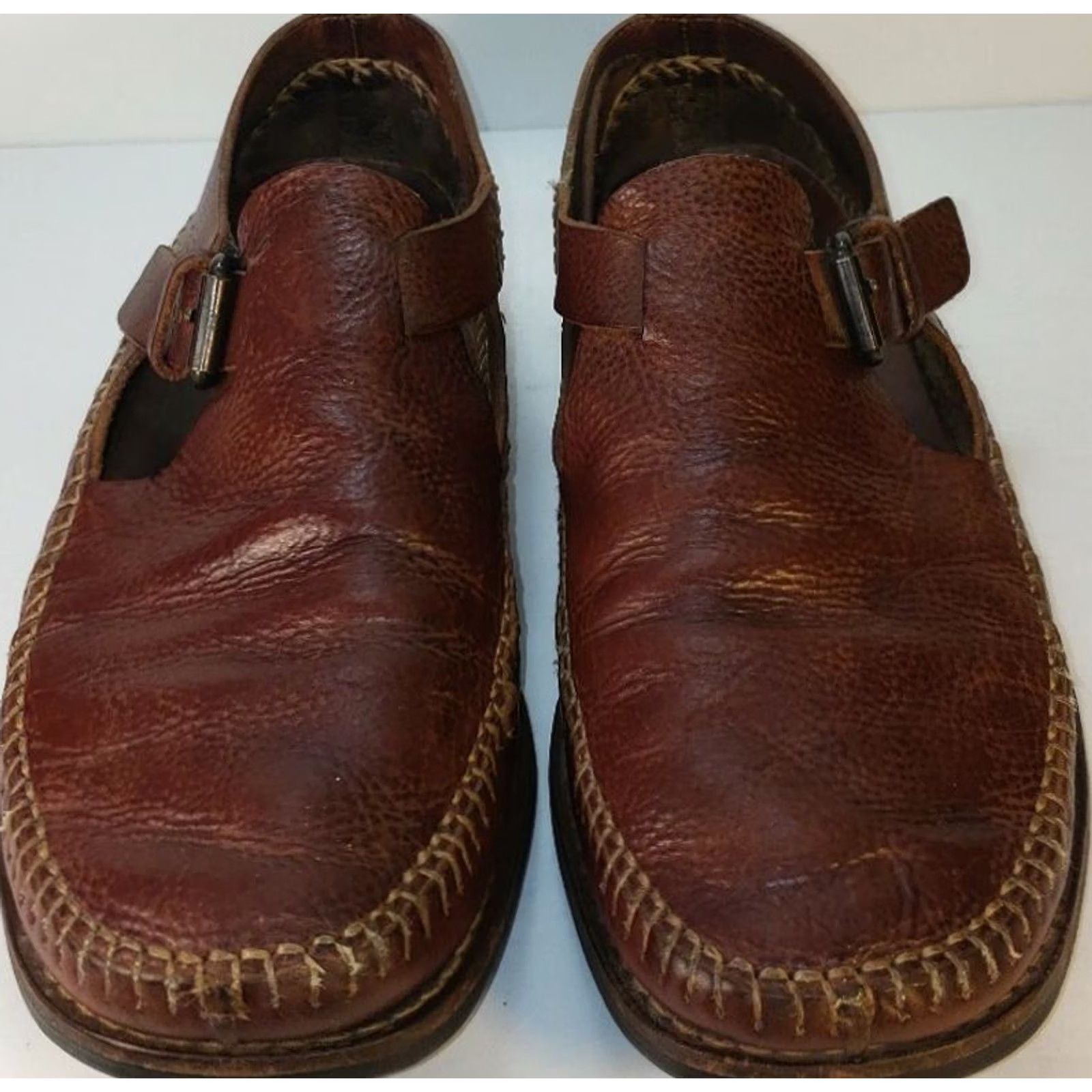 Cole Haan Cole Haan Hand Sewn Flats Loafer Mens 8.5M Brown Leather Buckle, Brass, Flat, Pre-owned, Vintage Style Size US 9 / EU 42 - 3 Thumbnail