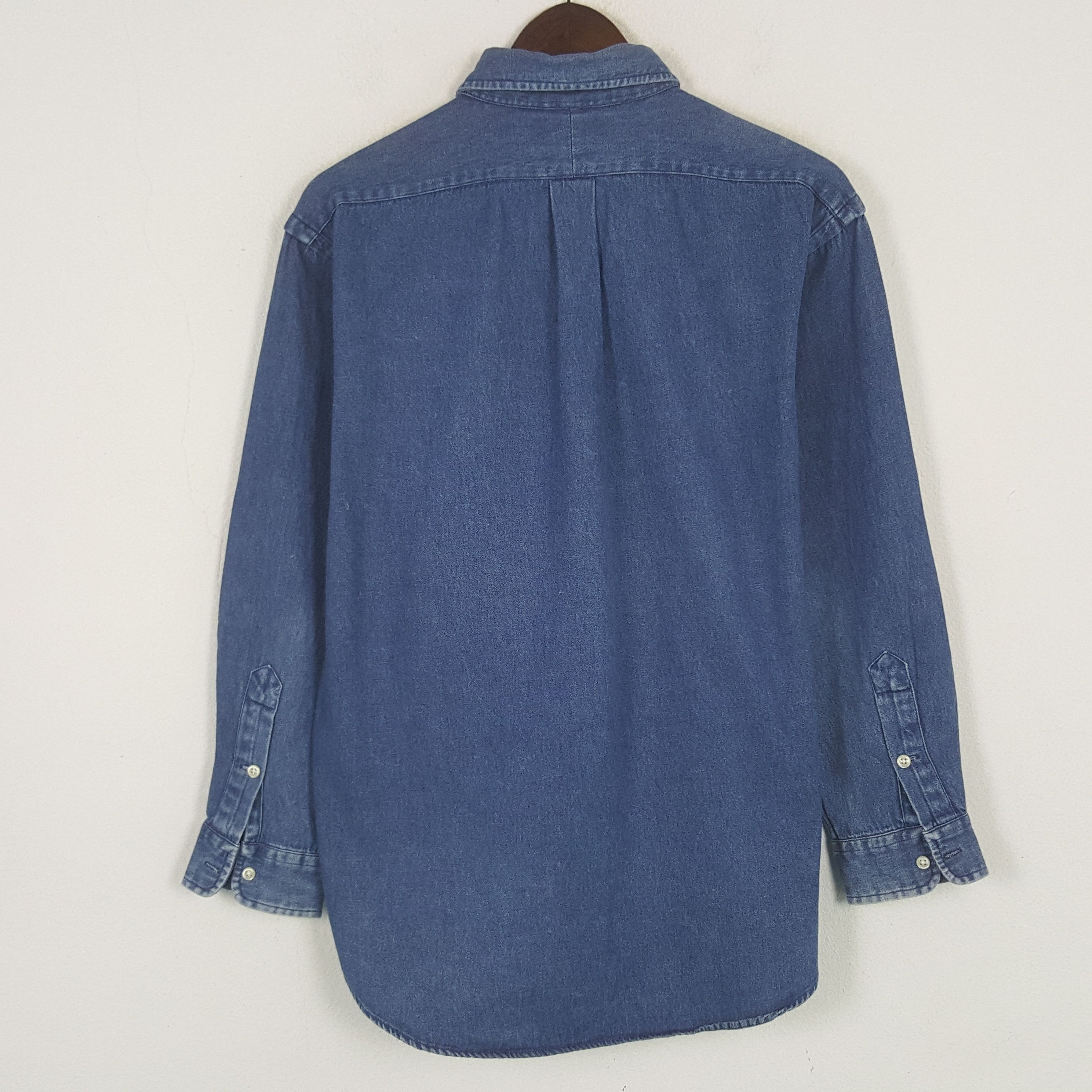 Polo Ralph Lauren × Ralph Lauren × Vintage Vintage Ralph Lauren Denim Button Up Shirt Size US L / EU 52-54 / 3 - 3 Thumbnail
