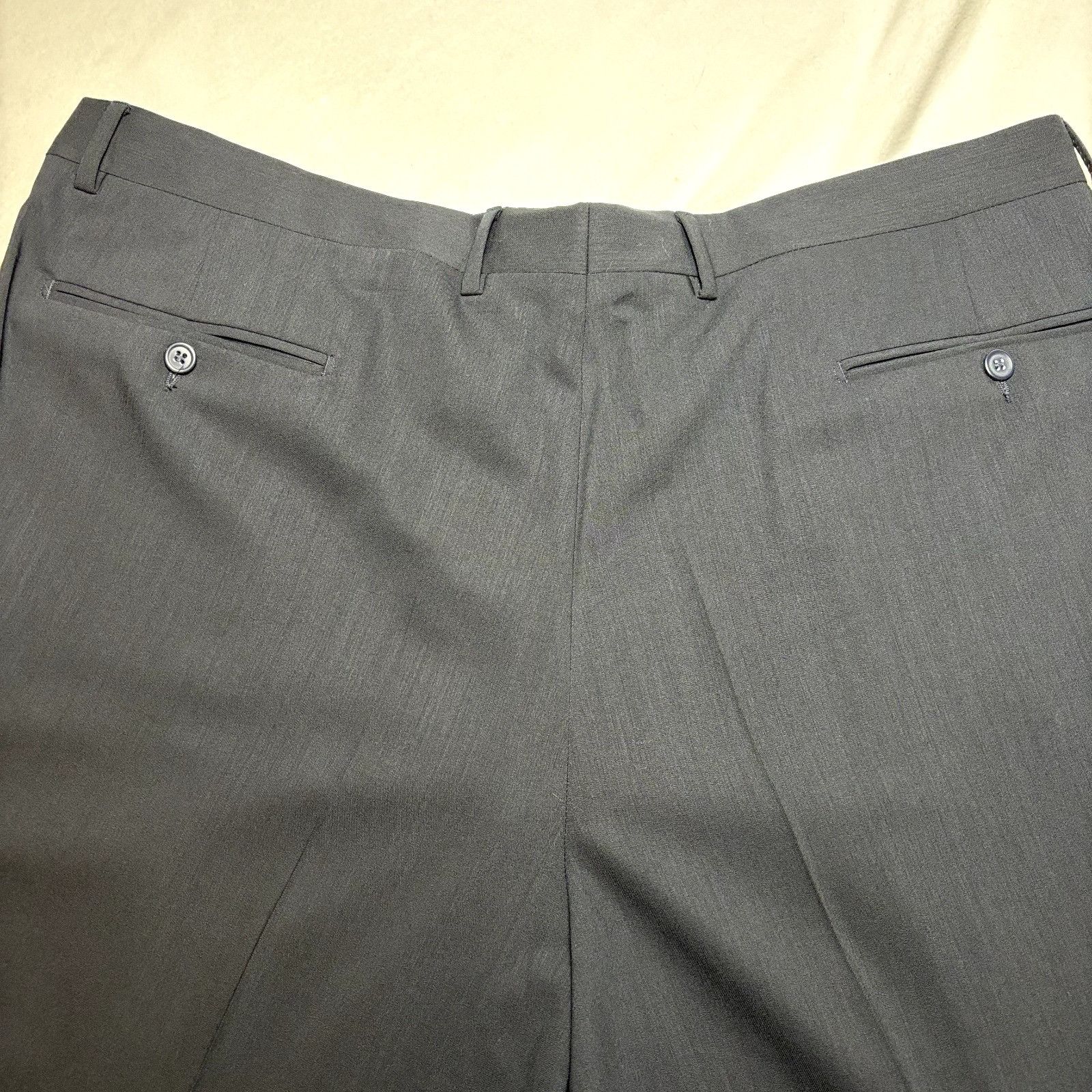 Santorelli Santorelli Men's Black Dress Pants 42x32 Wool Pleated Made i Size 42R - 2 Thumbnail