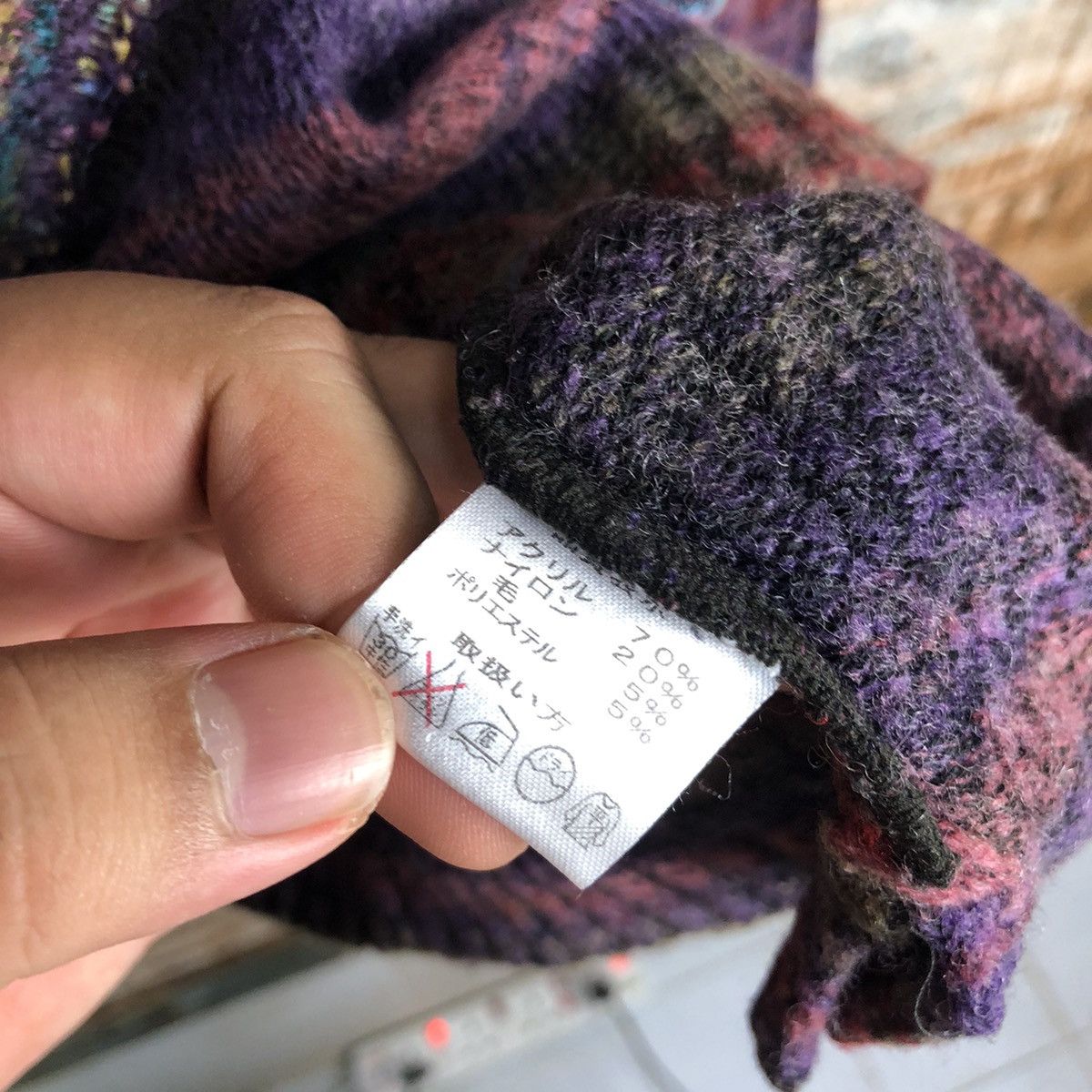 Homespun Knitwear × Japanese Brand Japan vintage rainbow Purple Knitwear #A1371 Size M / US 6-8 / IT 42-44 - 10 Thumbnail