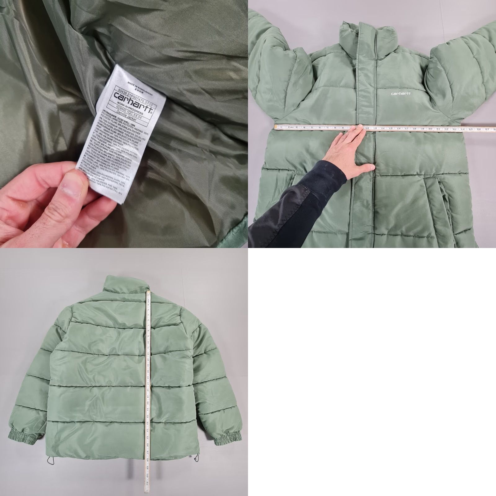 Carhartt Wip Carhartt WIP Mens Jacket Green Medium Danville Down Fill Puffer Size US M / EU 48-50 / 2 - 8 Thumbnail