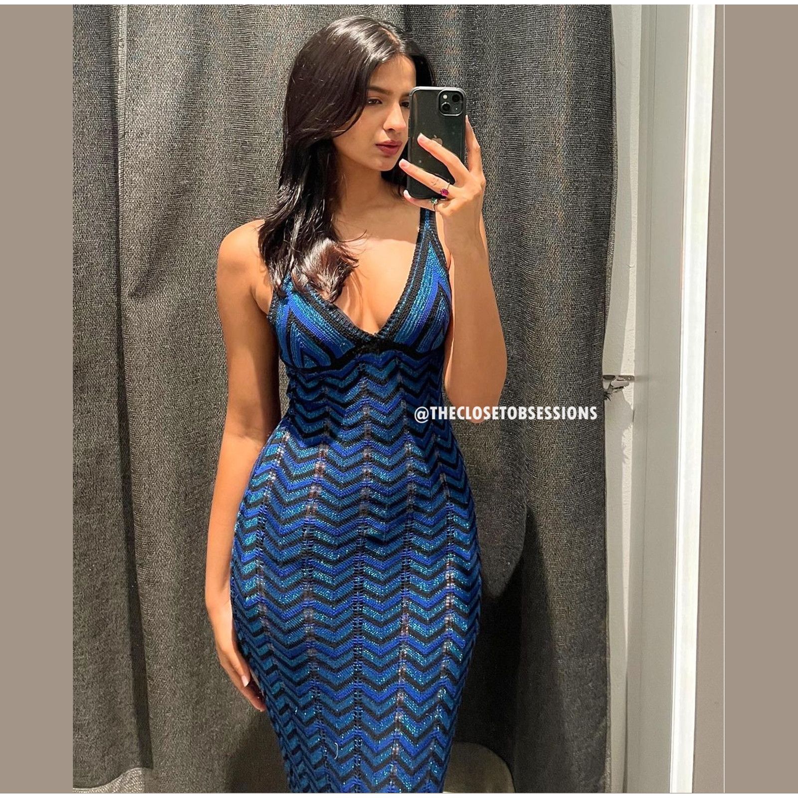 Mango RARE! MANGO BLOGGER FAVE! Fitted Metallic Maxi Dress NWT Size XL / US 12-14 / IT 48-50 - 20 Thumbnail