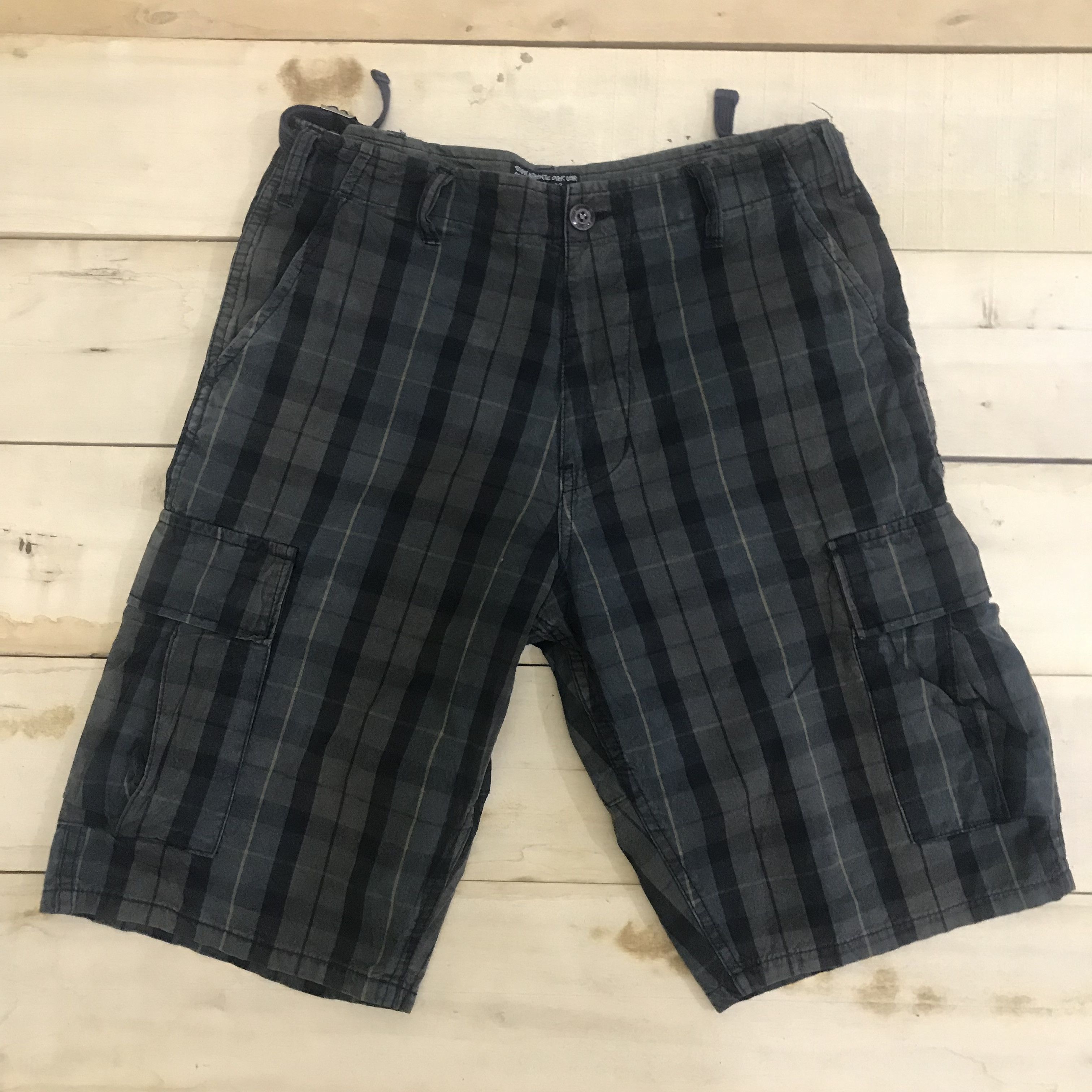 Stussy × Vintage X271 VTG STUSSY TARTAN CARGO SHORTPANTS SKATEBOARD Size US 32 / EU 48 - 1 Thumbnail