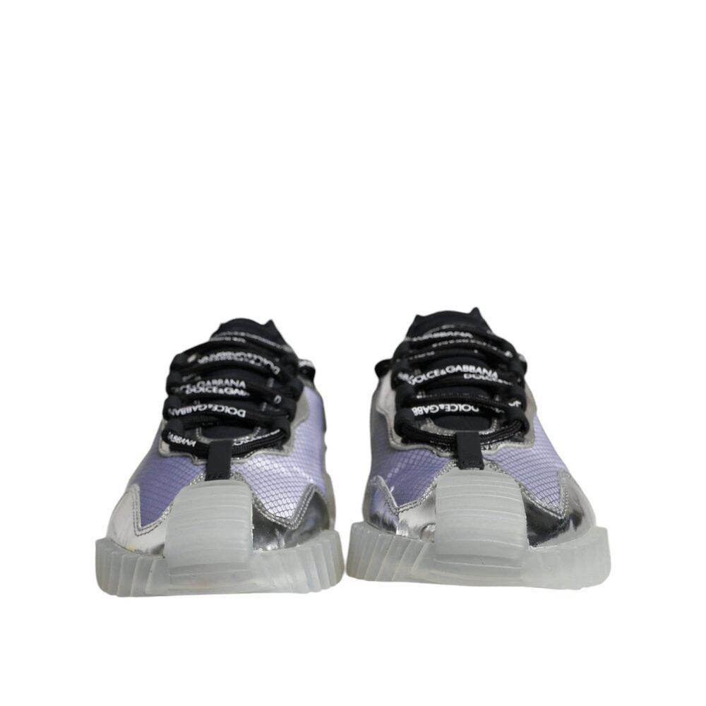 Dolce & Gabbana Dolce & Gabbana Silver Black Nylon NS1 Low Top Sneakers Shoe Size US 7 / EU 40 - 2 Thumbnail