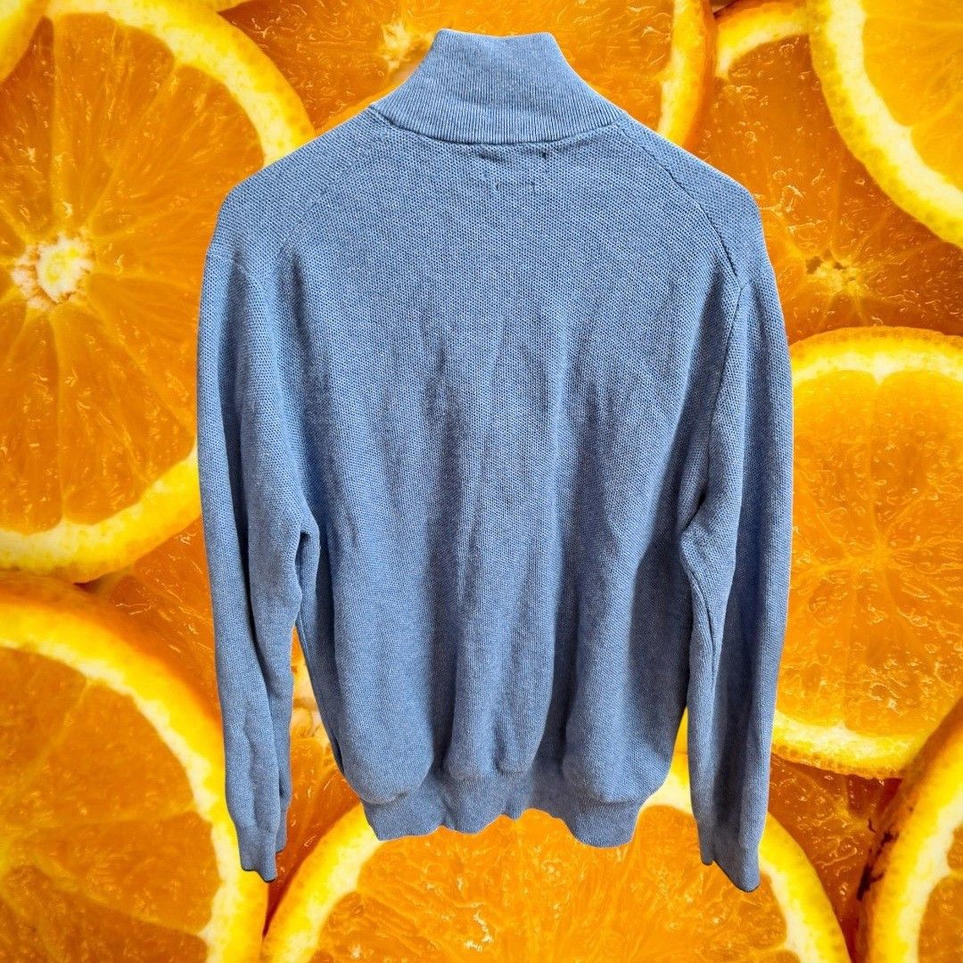 Polo Ralph Lauren Polo Ralph Lauren Pima Cotton 1/4 Zip Pullover Sweater Blue Size US L / EU 52-54 / 3 - 6 Thumbnail