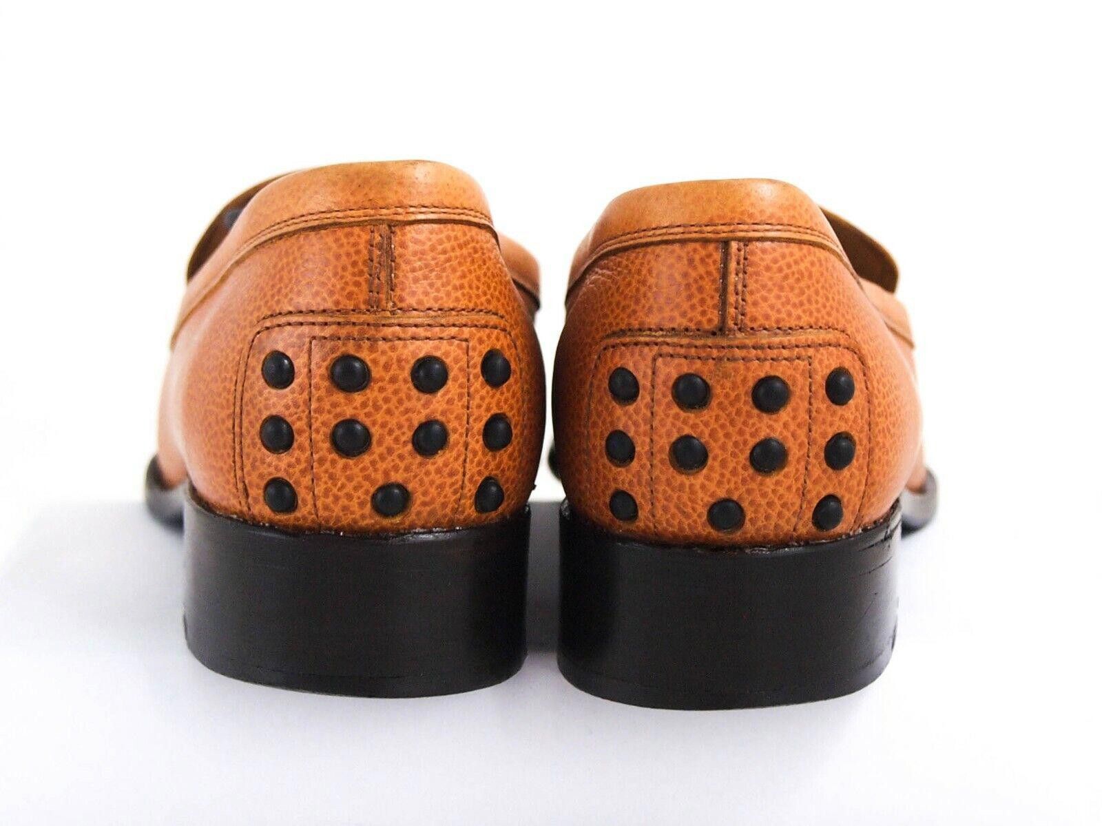 Tod's Tod's Loafers Orange Leather Womens EU 37.5 US 7.5 Size US 7.5 / IT 37.5 - 7 Thumbnail