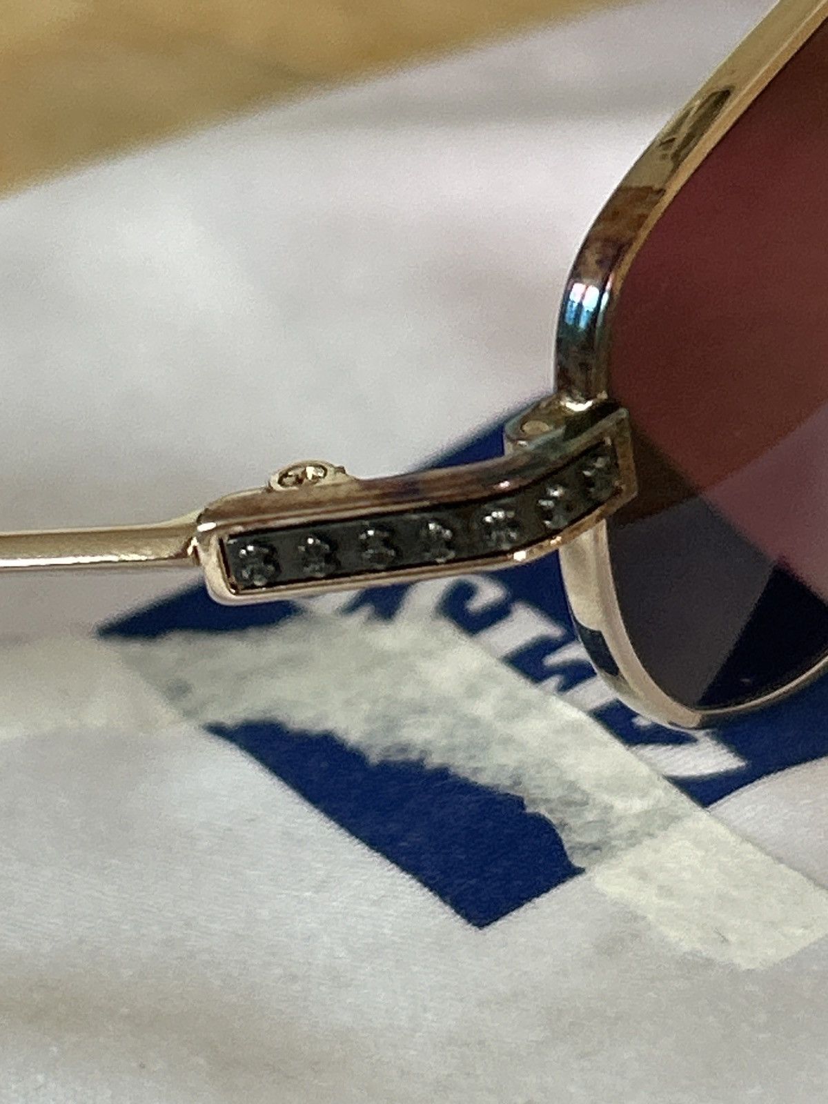 Chrome Hearts CH Pink lense White Leather ‘Galaxie’ Sunglasses Size ONE SIZE - 6 Thumbnail