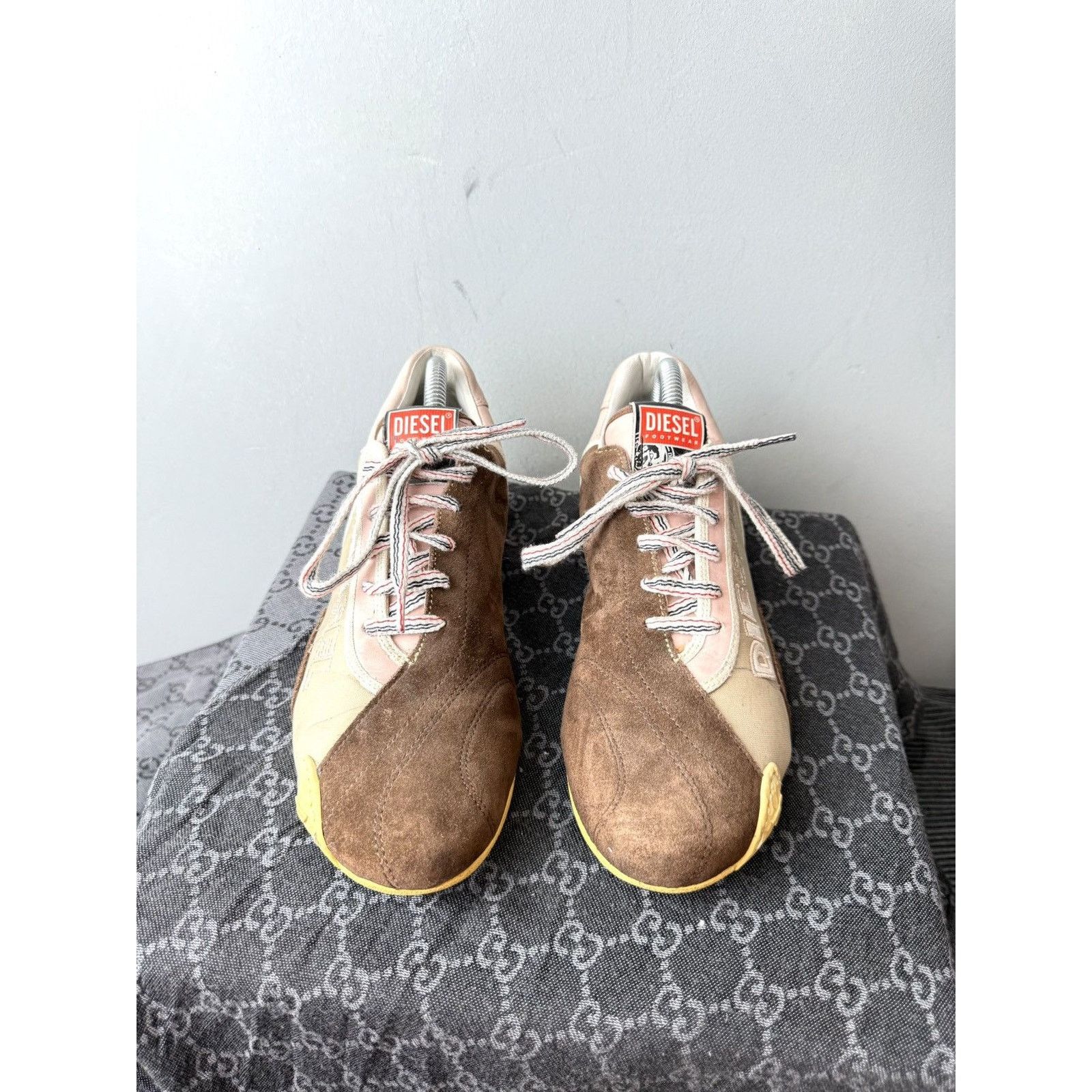 Diesel 💥Rare! Vintage Diesel Low Top Design Suede Sneakers Size US 8 / IT 38 - 6 Thumbnail