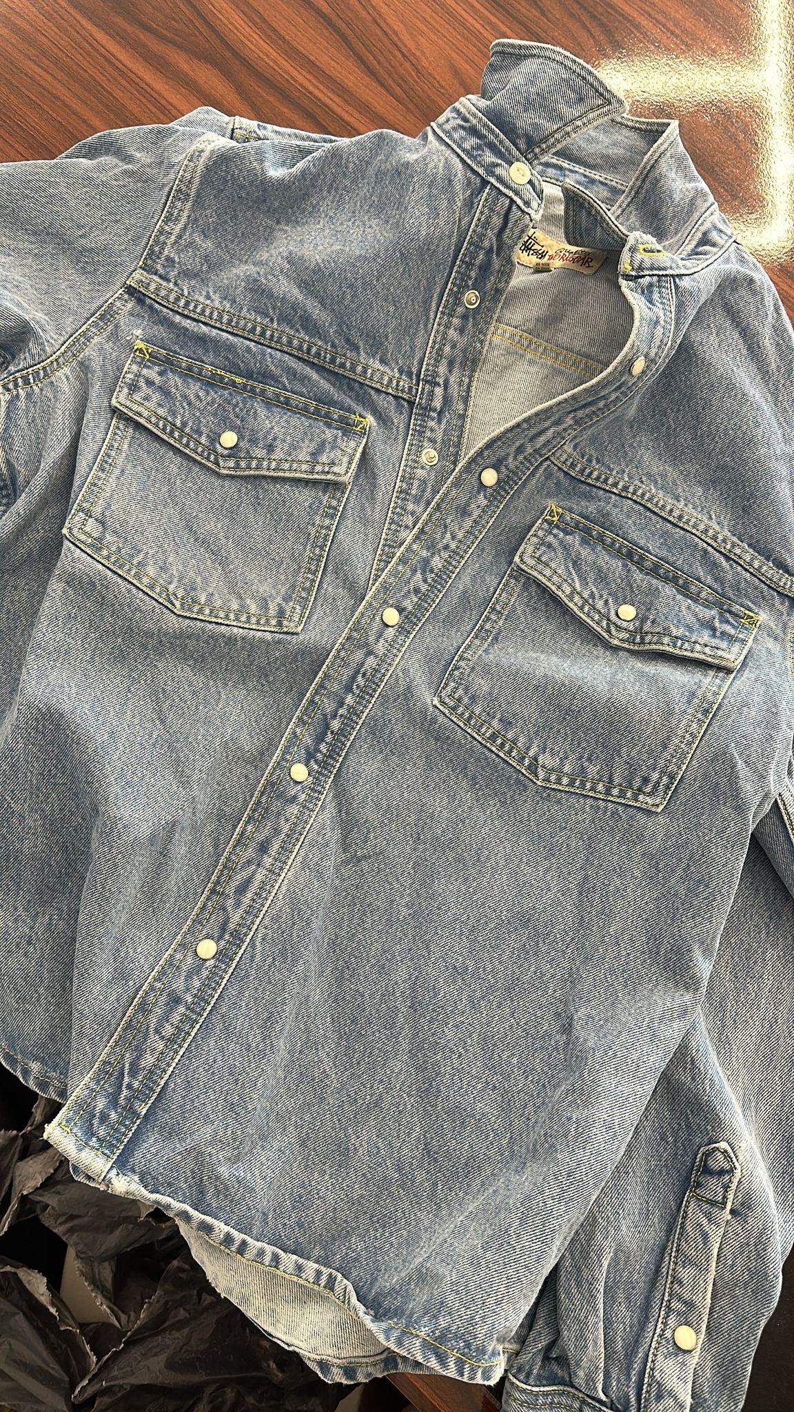 Stussy Stüssy FW22 Western Denim Shirt Blue Small Size US S / EU 44-46 / 1 - 5 Thumbnail