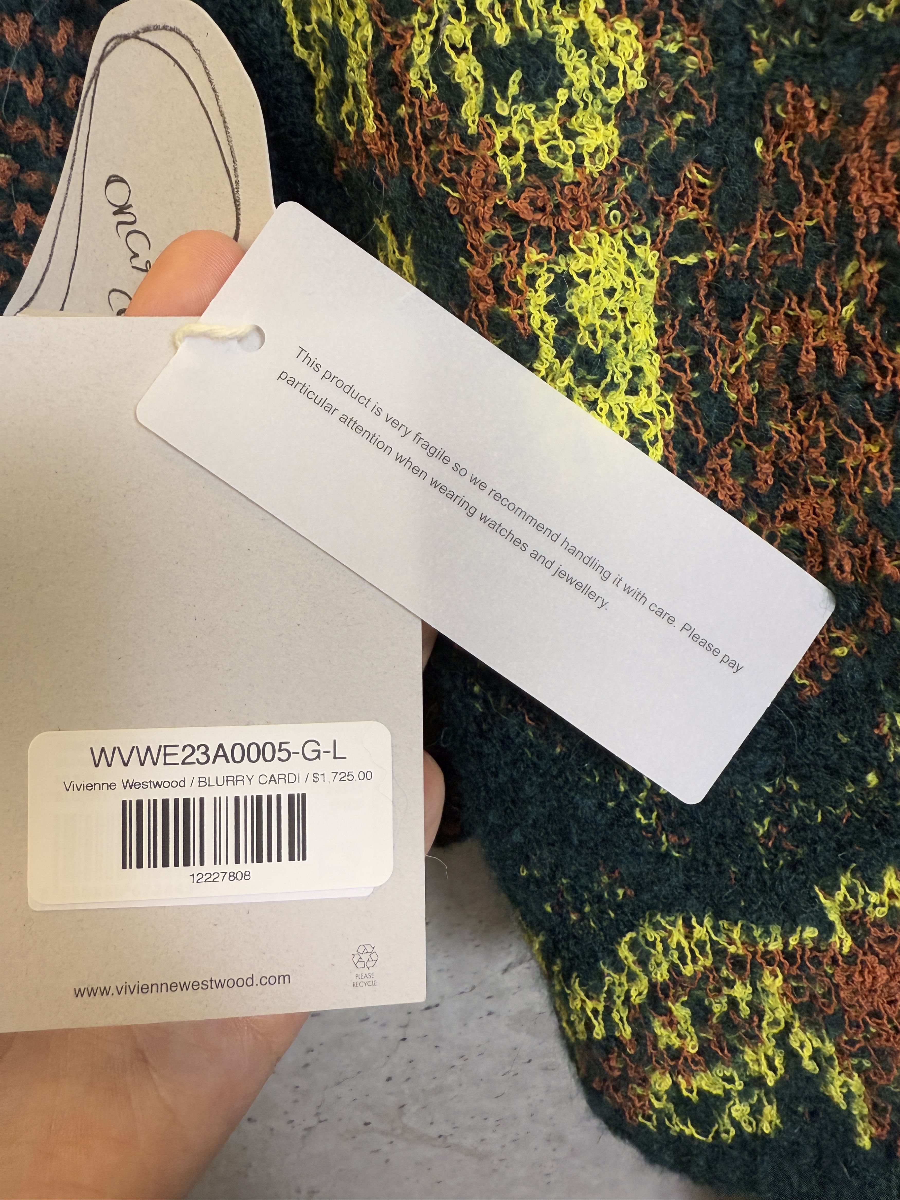 Vivienne Westwood $1725 NWT Vivienne Westwood Blurry Cardigan Size L / US 10 / IT 46 - 8 Thumbnail