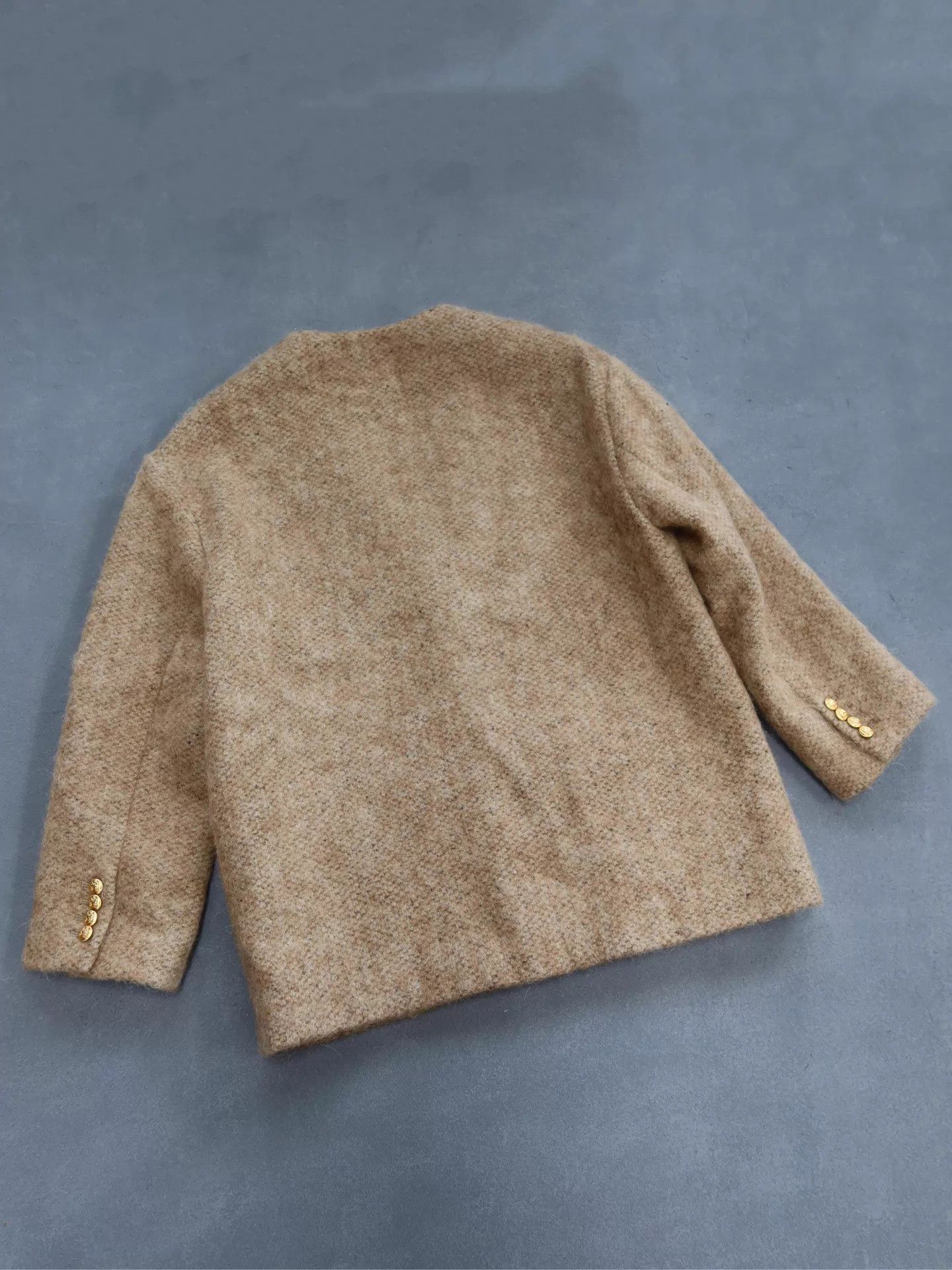 Celine CELINEWomen'sBeigeSolidButtonLongSleeveKnitSweater38 Size XS / US 0-2 / IT 36-38 - 2 Thumbnail
