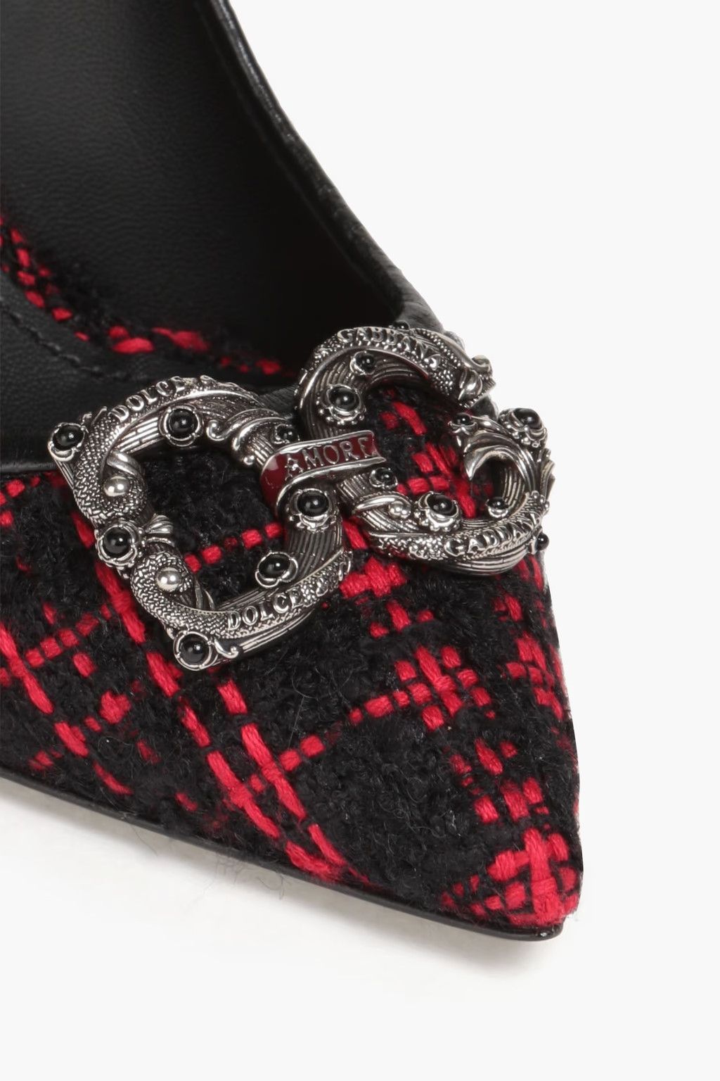 Dolce & Gabbana o1y0925 Spool Heel Pumps in Black/Red Size US 6 / IT 36 - 3 Thumbnail