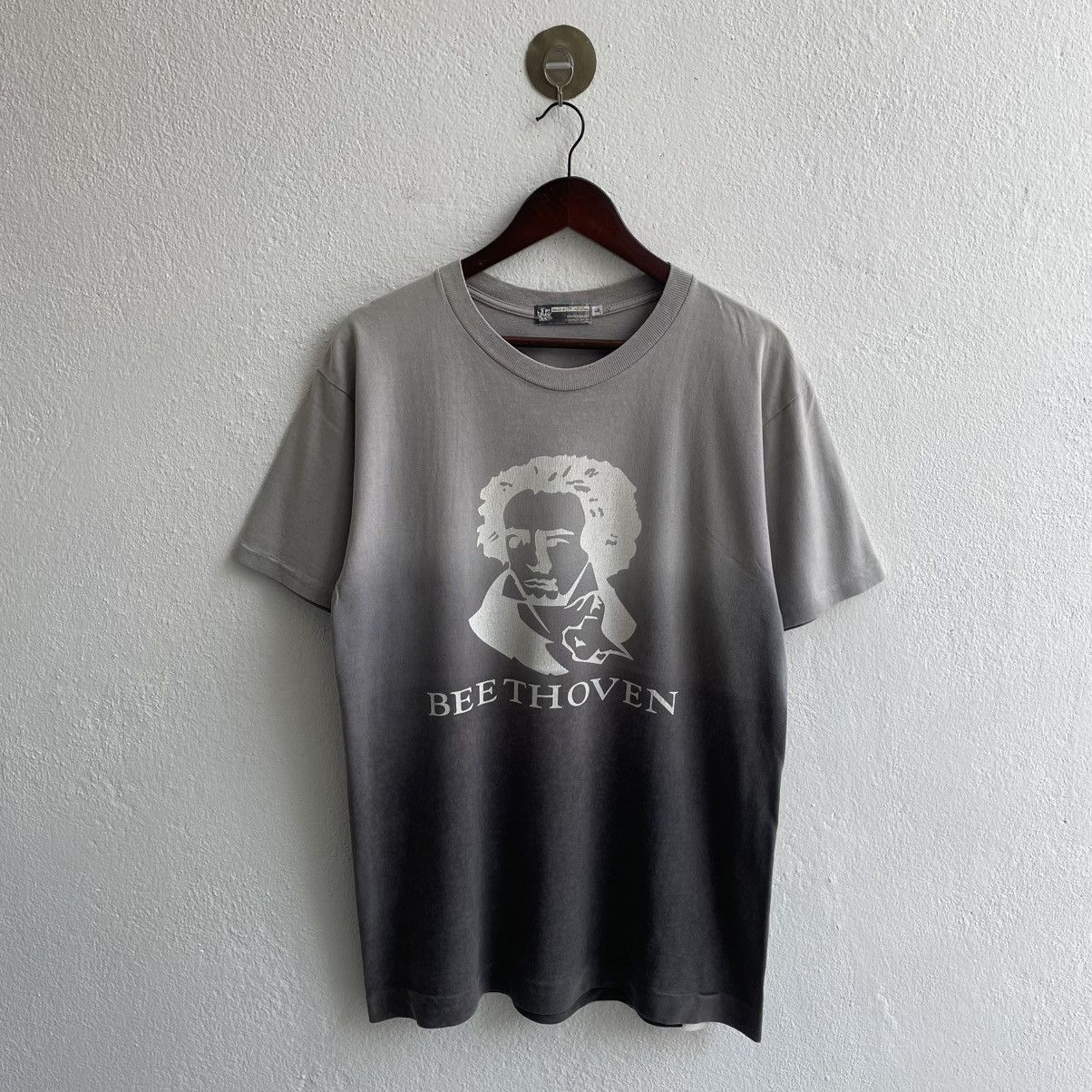 Bape Vintage 00's Distress "Bathing Ape Beethoven Dip Dye" Shirts Size US L / EU 52-54 / 3 - 1 Thumbnail