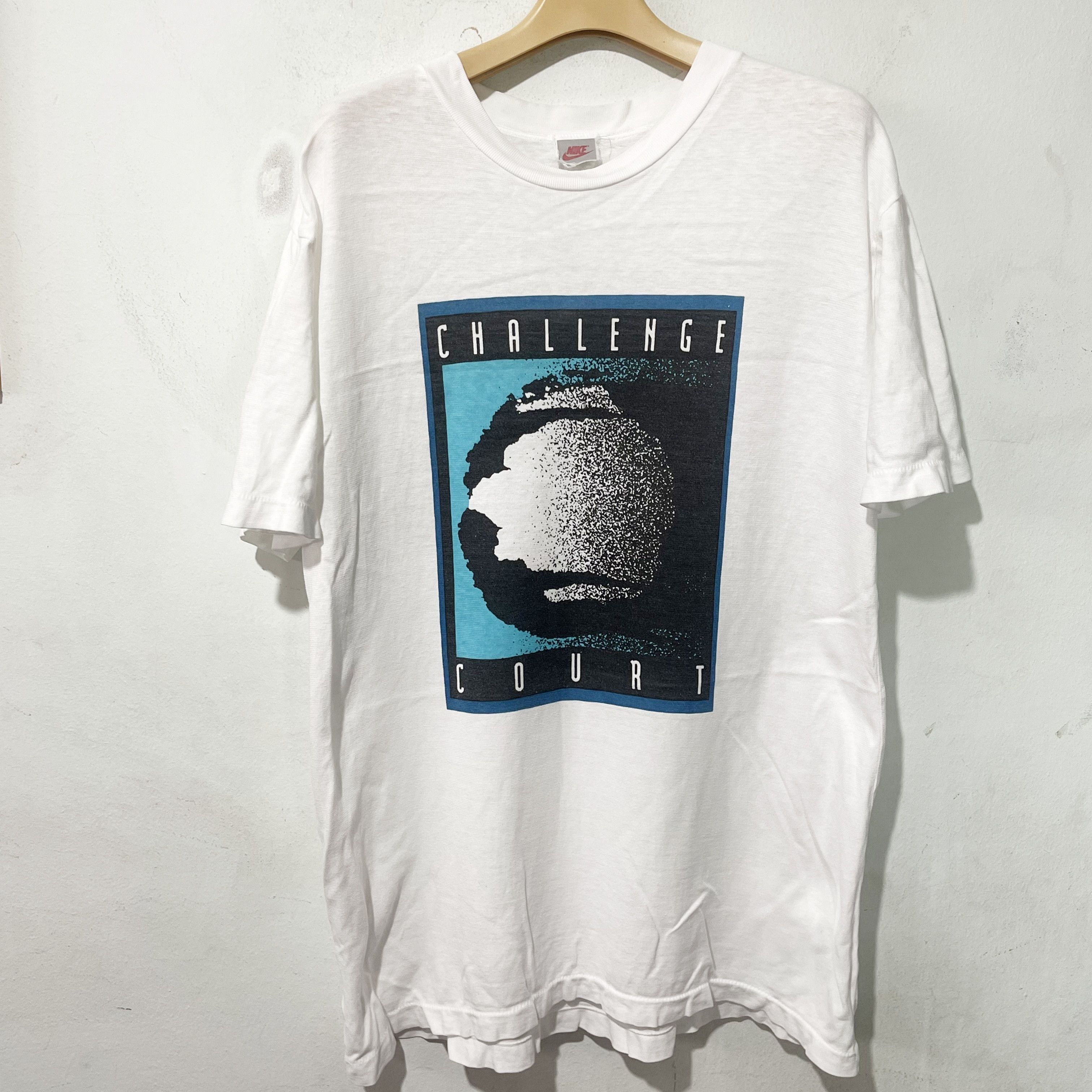 Nike Vintage 90s Nike Challenge Court T-Shirt Size US M / EU 48-50 / 2 - 1 Thumbnail