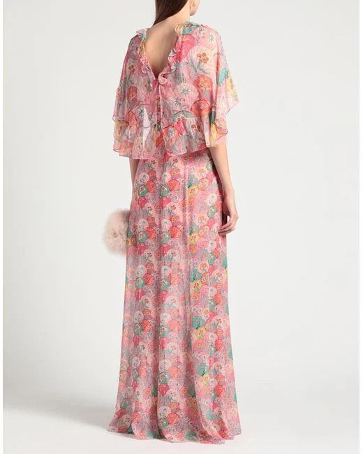 Other o1s22i1n0924 Maxi Natalia Silk Georgette in Multicolor Size M / US 6-8 / IT 42-44 - 3 Thumbnail