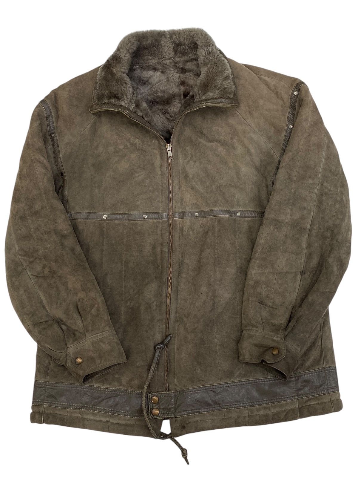 Japanese Brand Vtg Leather Jacket Sheepskin Size US L / EU 52-54 / 3 - 1 Thumbnail