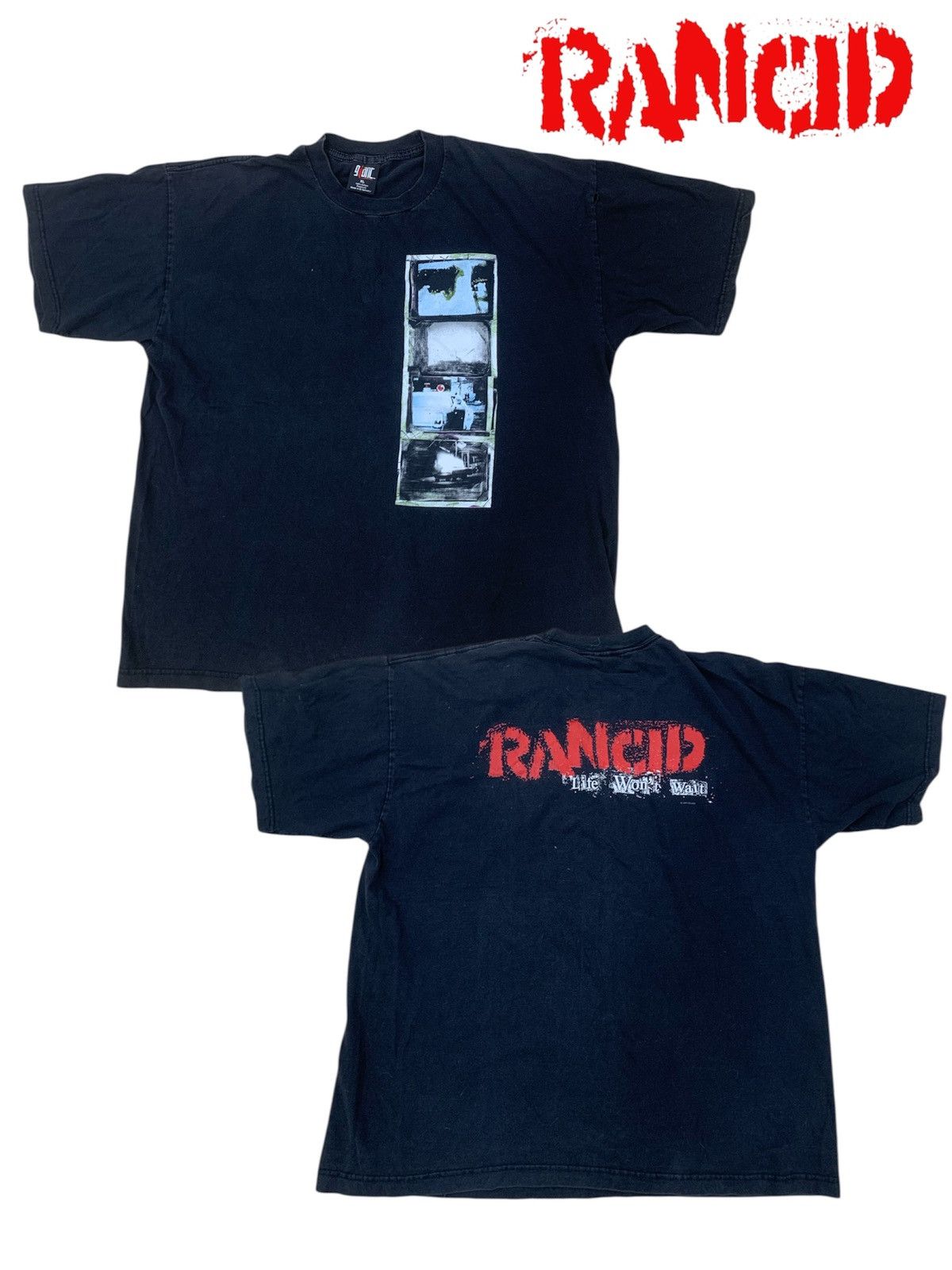 Band Tees 🔥 Rancid “Life Won’t Wait” Vintage Tee Rare 90s Giant Size US XL / EU 56 / 4 - 1 Thumbnail