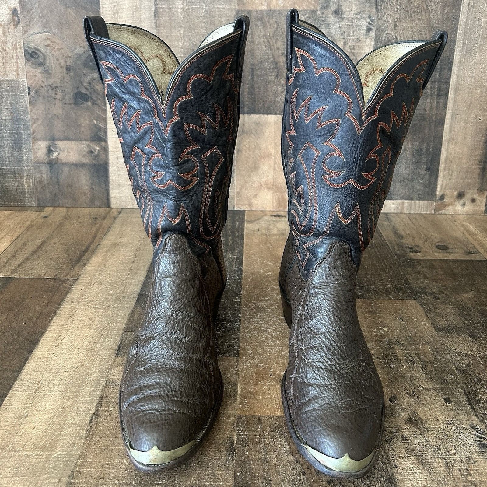 Vintage Olathe Vintage Western Brown Cowboy Boots Mens 10 D Size US 10 / EU 43 - 12 Thumbnail