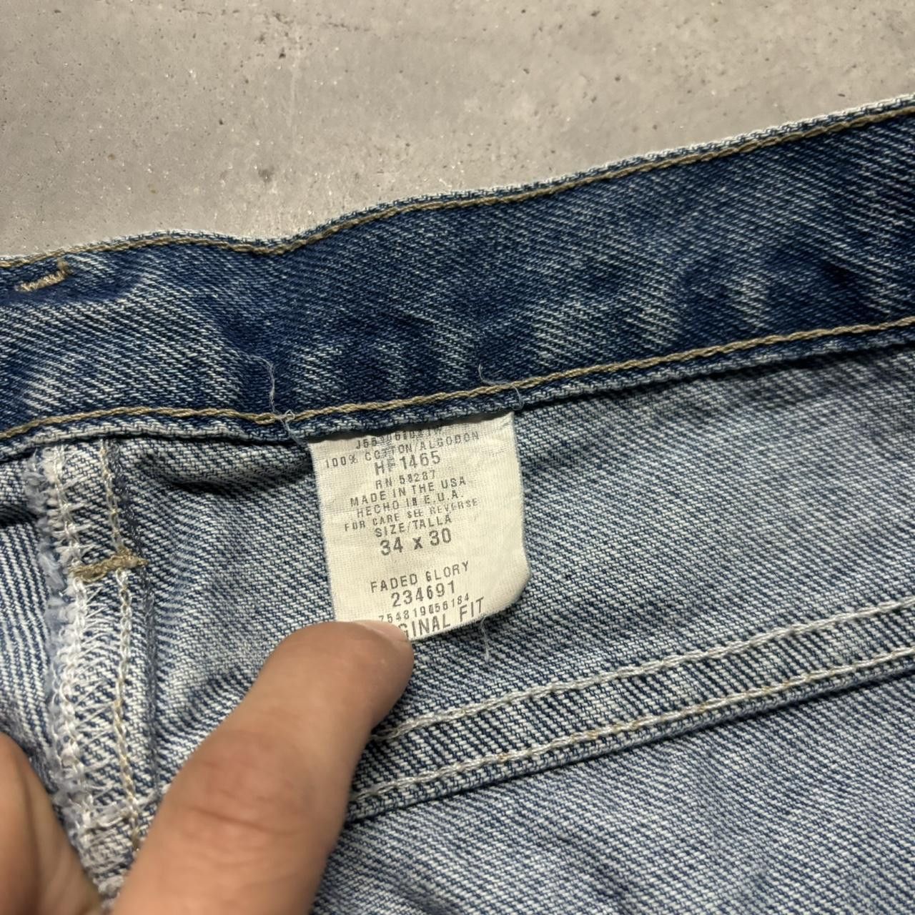 Japanese Brand × Vintage Crazy Vintage Y2K/2000s Grunge Medium Wash Denim Jeans! Size US 34 / EU 50 - 8 Thumbnail