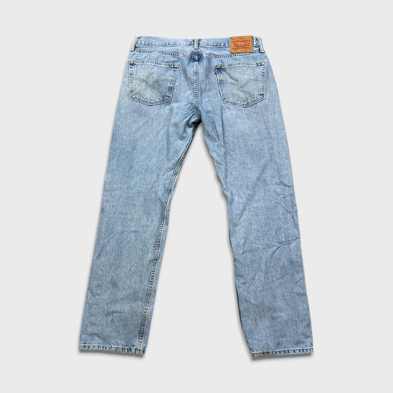 Levi's × Vintage Levi's 502 Jeans 34x33 Regular Taper Fit Faded Denim Pants Size US 34 / EU 50 - 6 Thumbnail